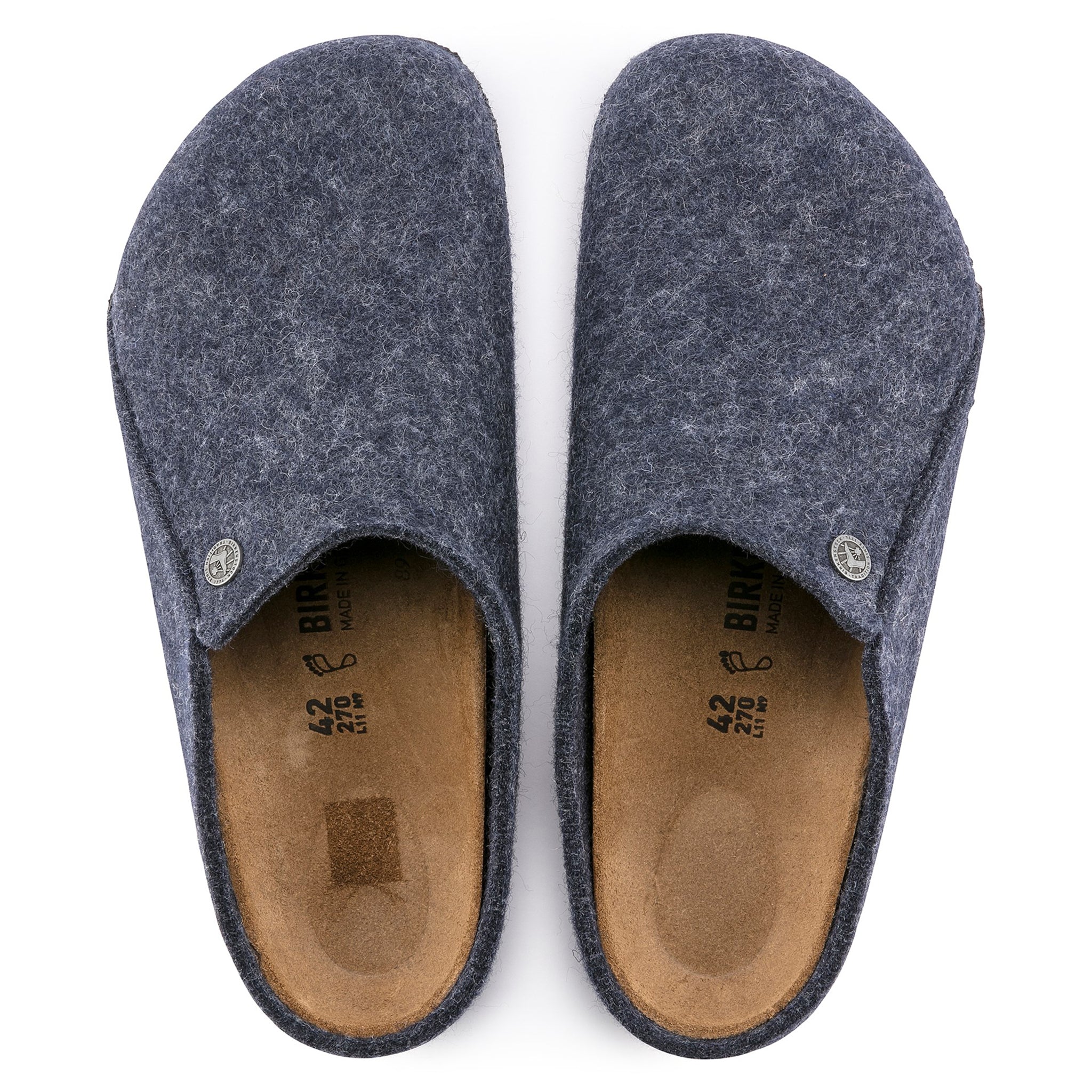 Zermatt Wool Felt Clogs - Dark Blue