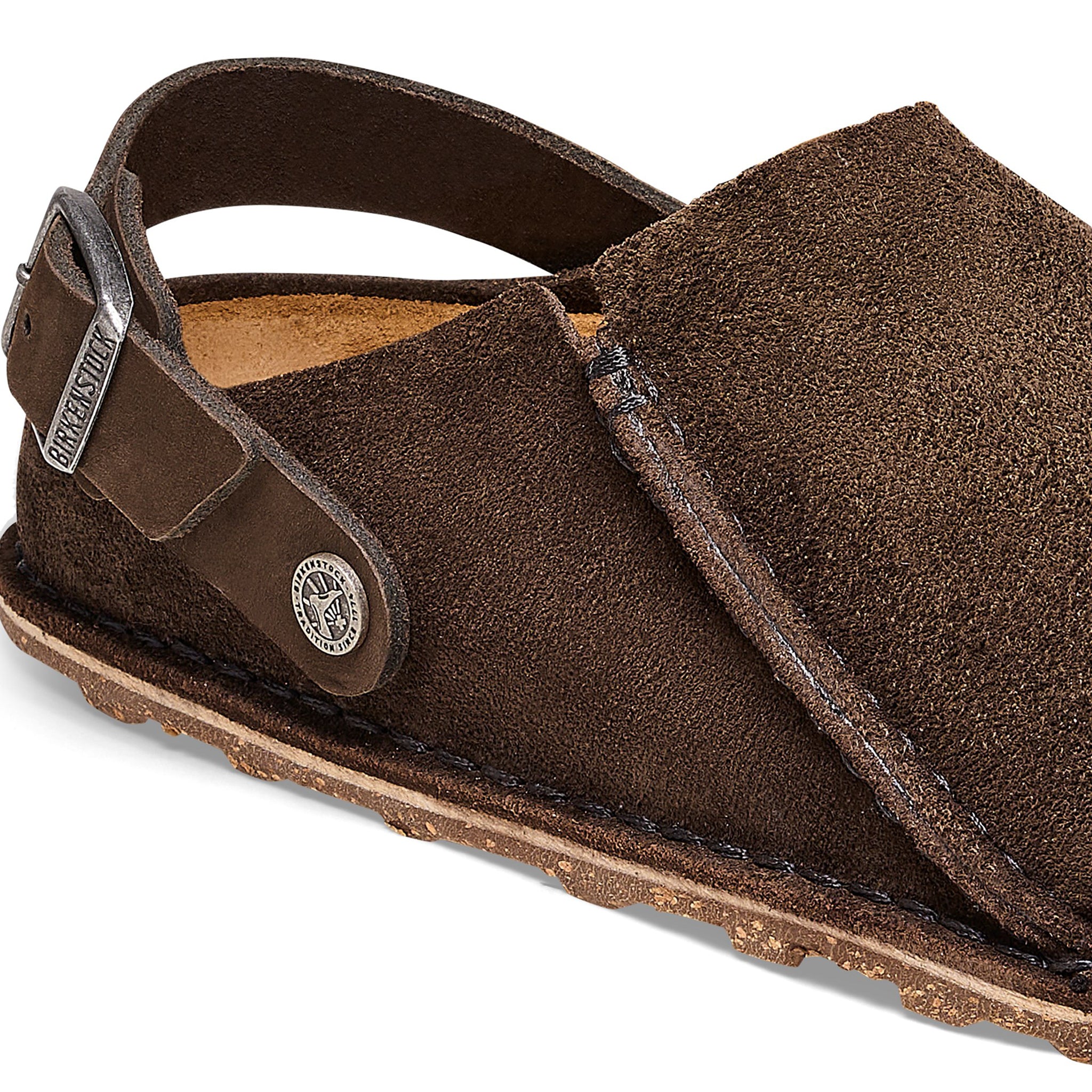 Lutry Premium Suede Leather Clogs - Espresso