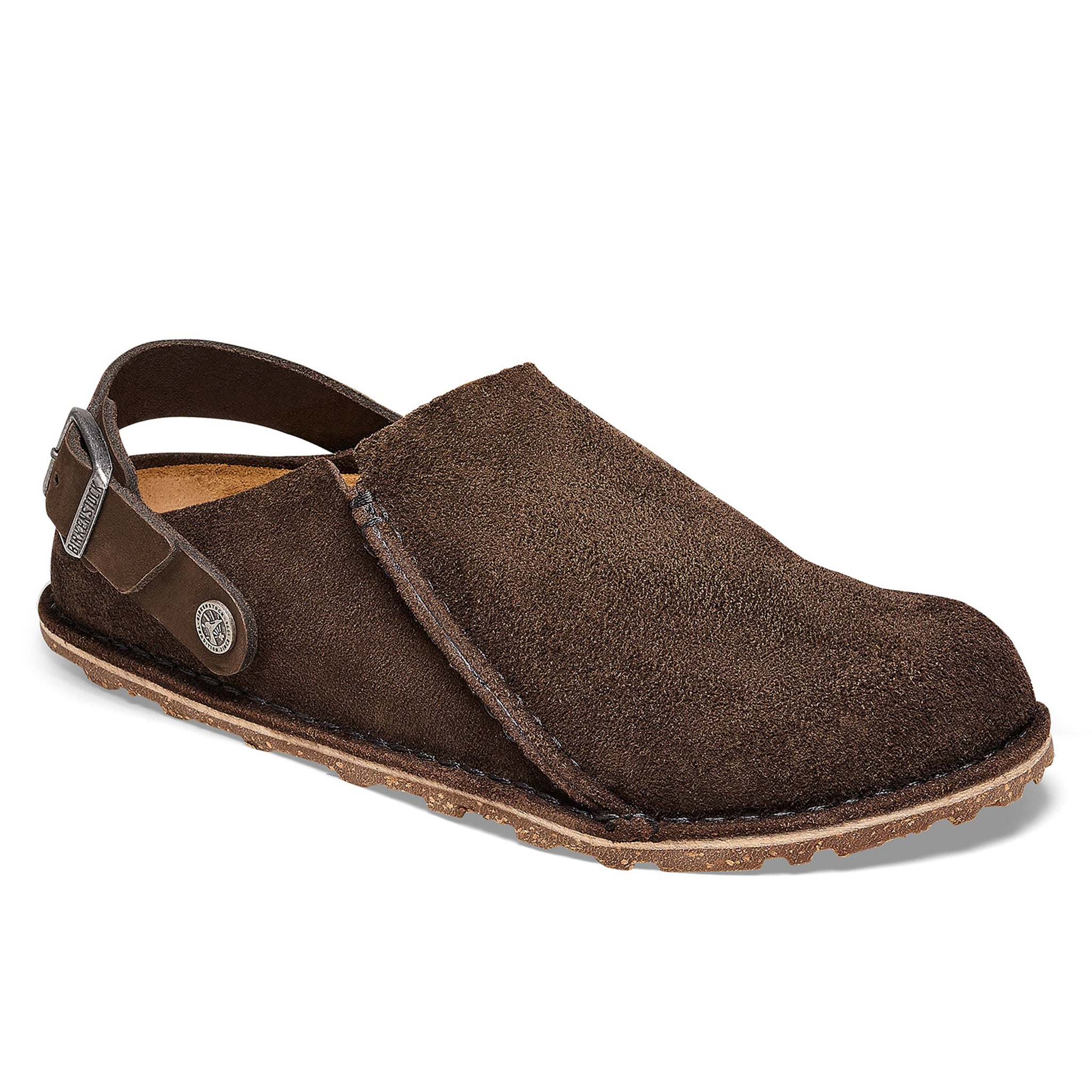 Lutry Premium Suede Leather Clogs - Espresso