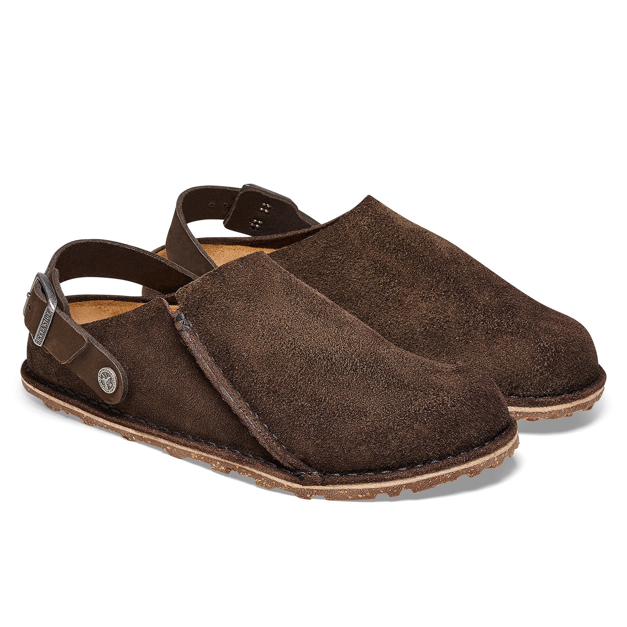 BIRKENSTOCK Lutry Premium Suede Leather Clogs - Espresso