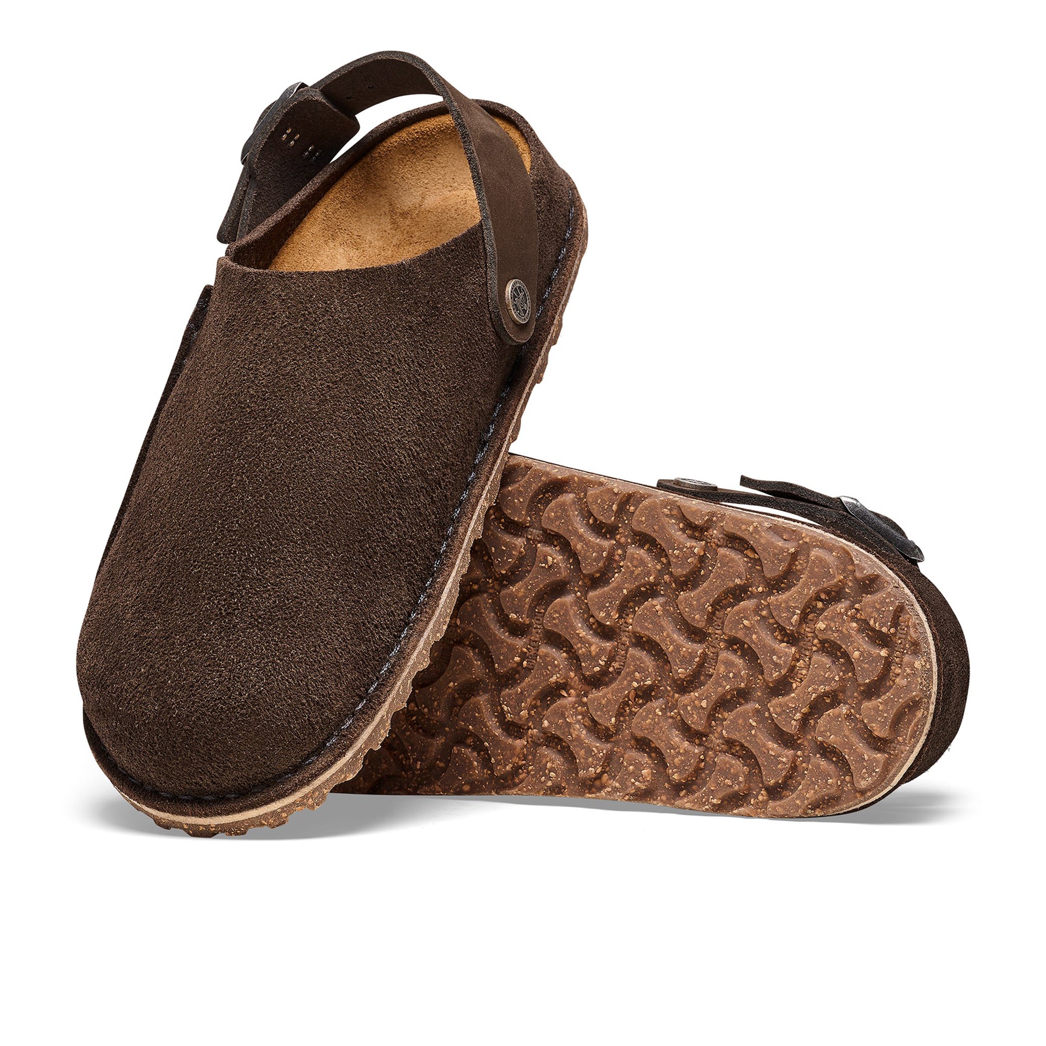 Lutry Premium Suede Leather Clogs - Espresso