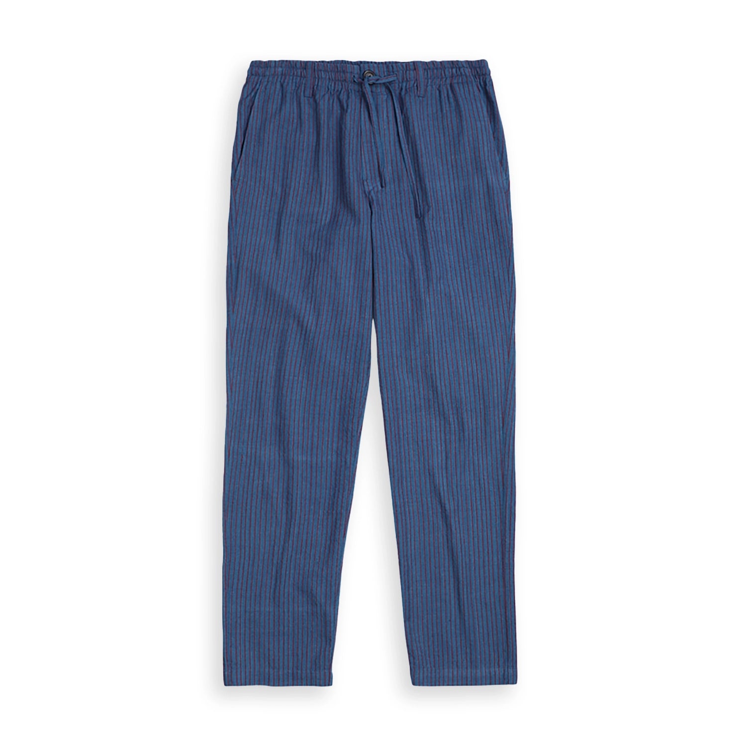 Lisboa Handwoven Trouser  - Stripe Blue