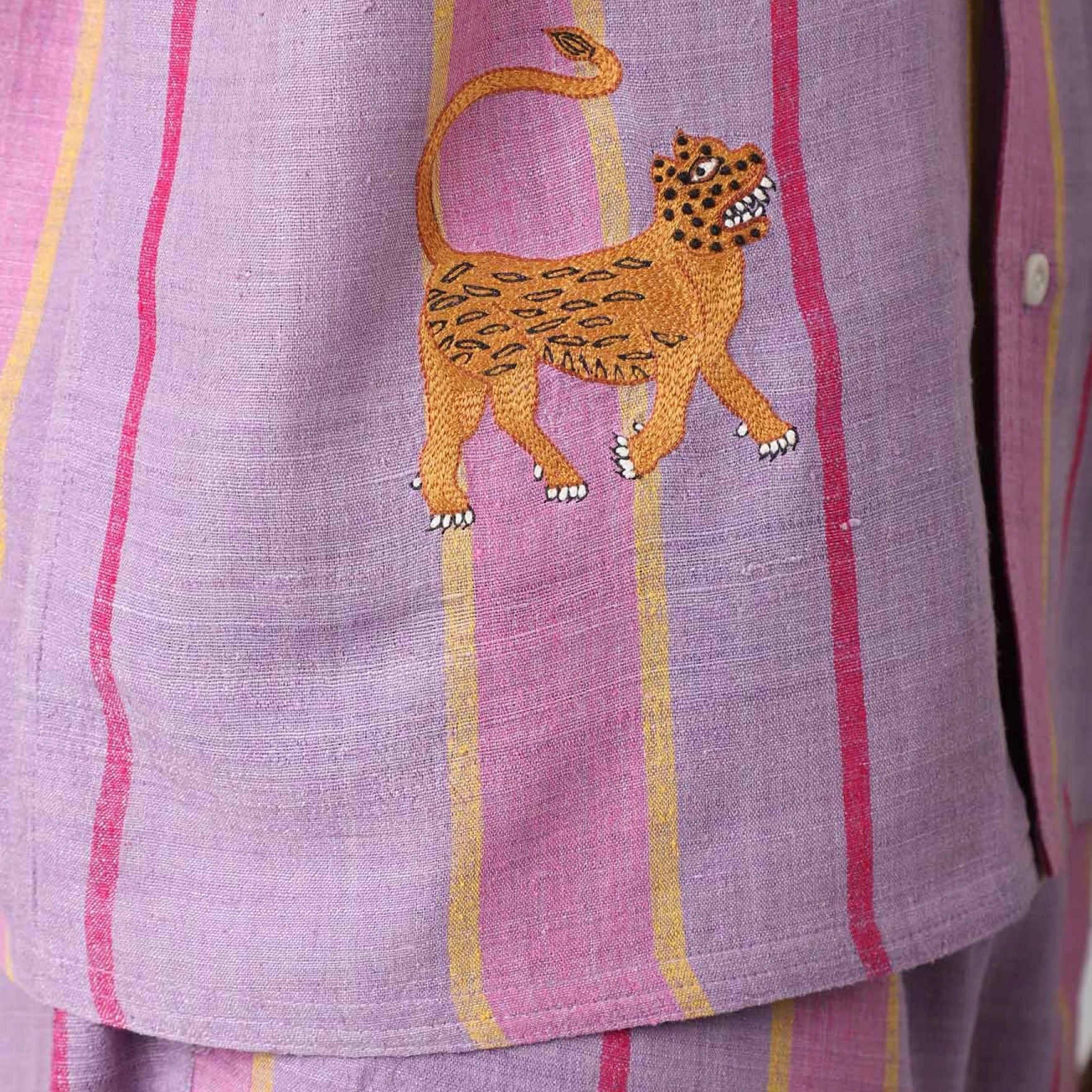 Men Short Sleeve Shirt - Matka Silk