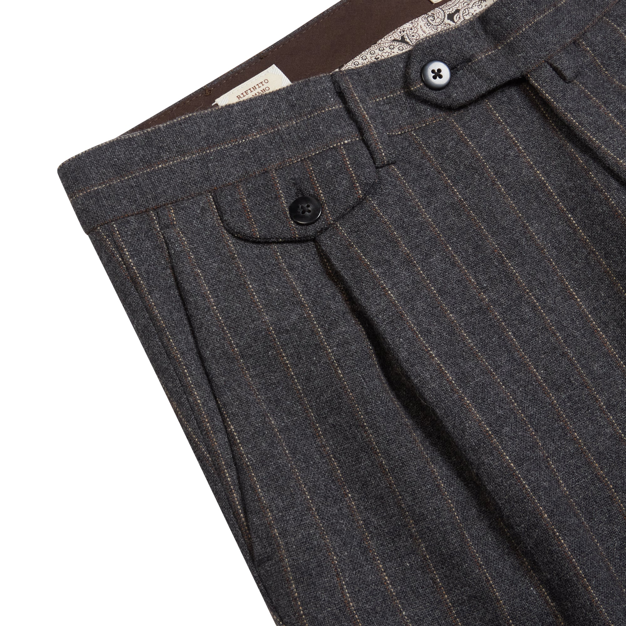 Burrows & Hare Pinstripe Trousers - Grey - Burrows and Hare