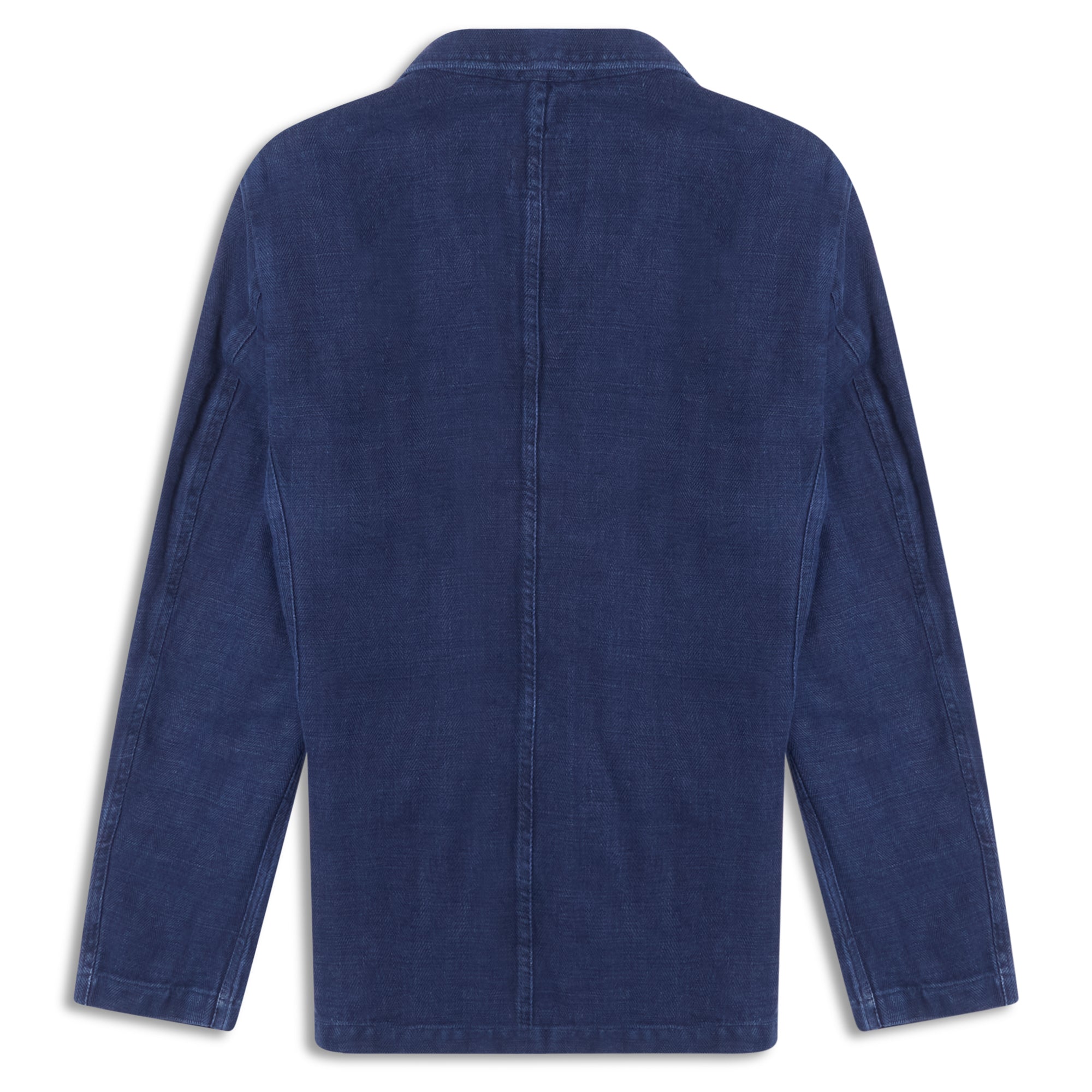 Burrows and Hare Linen Herringbone Blazer - Navy - Burrows and Hare