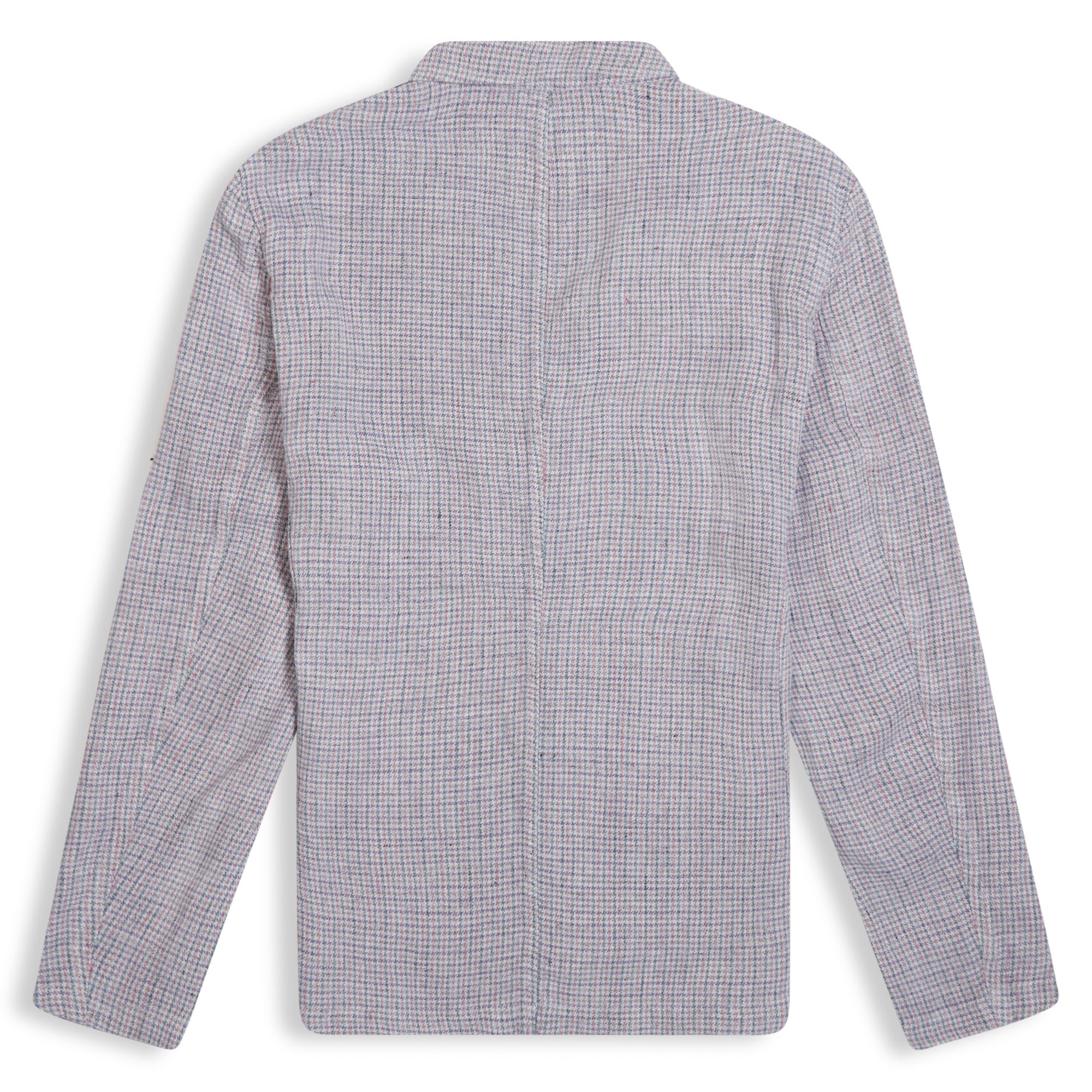 Burrows & Hare Houndstooth Linen Blazer - Pink/Grey - Burrows and Hare