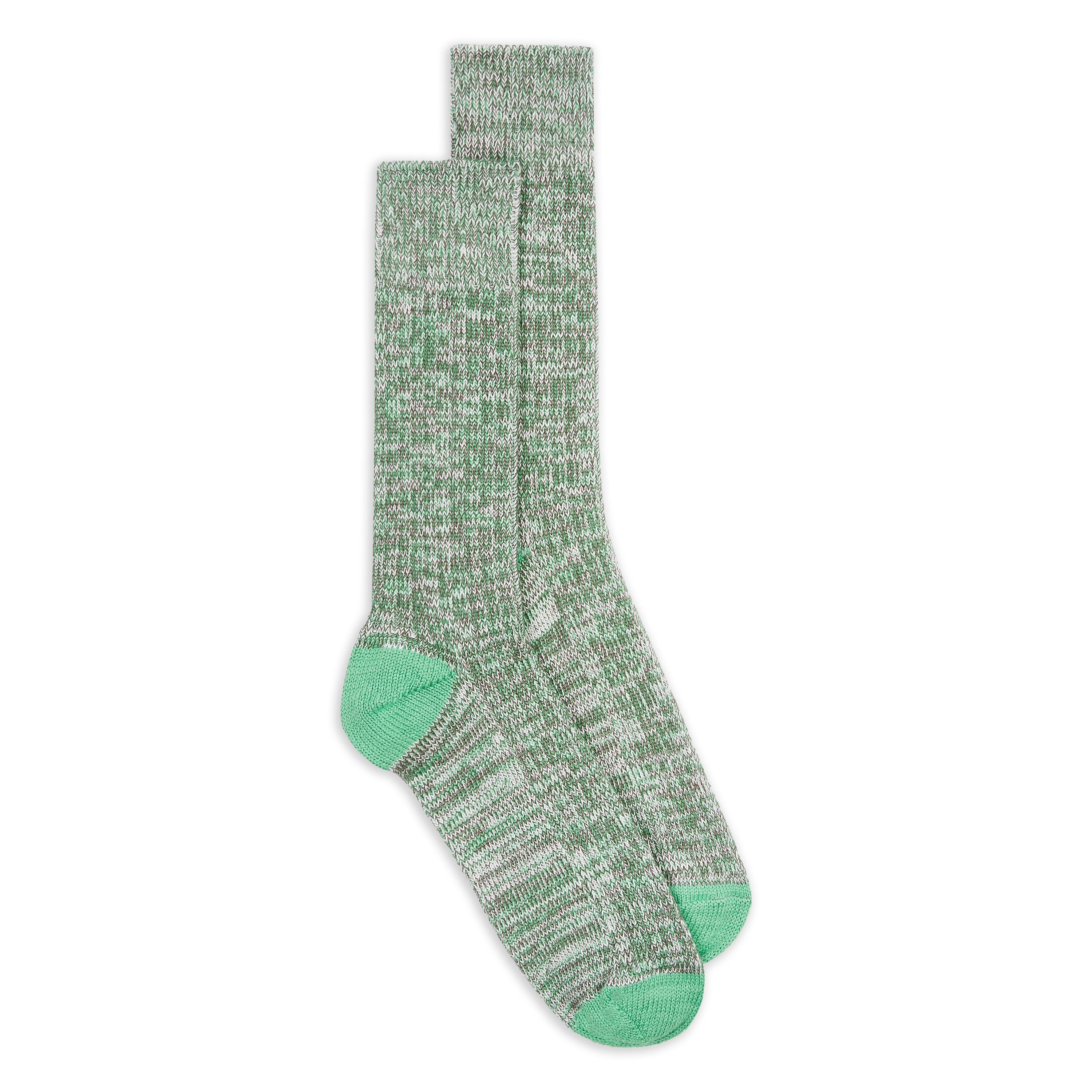 Burrows and Hare Knitted Socks - Pea & Brown