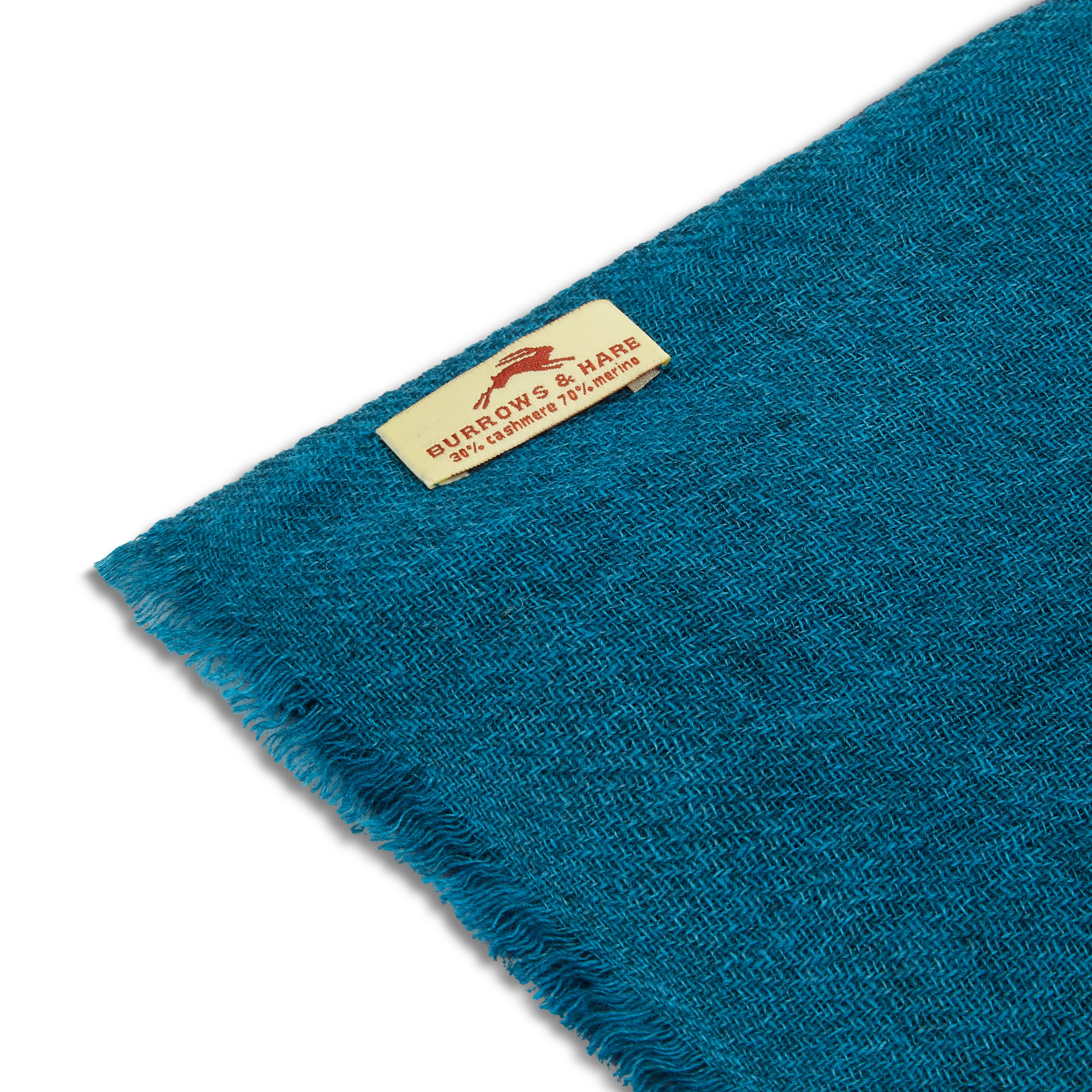 Wool Scarf Teal, Navy & Grey