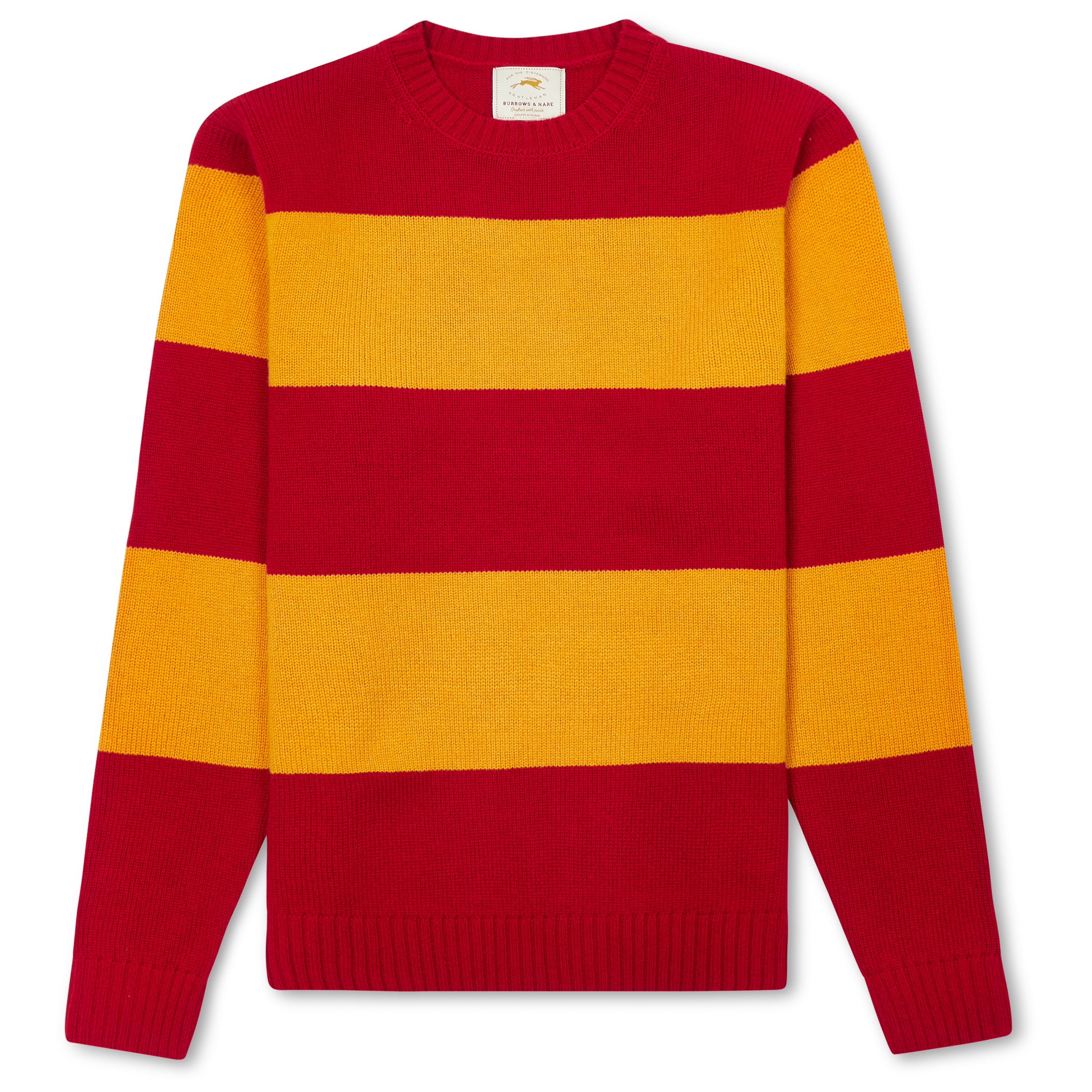 Burrows & Hare Striped Crew Neck Jumper - Sunray - Burrows and Hare