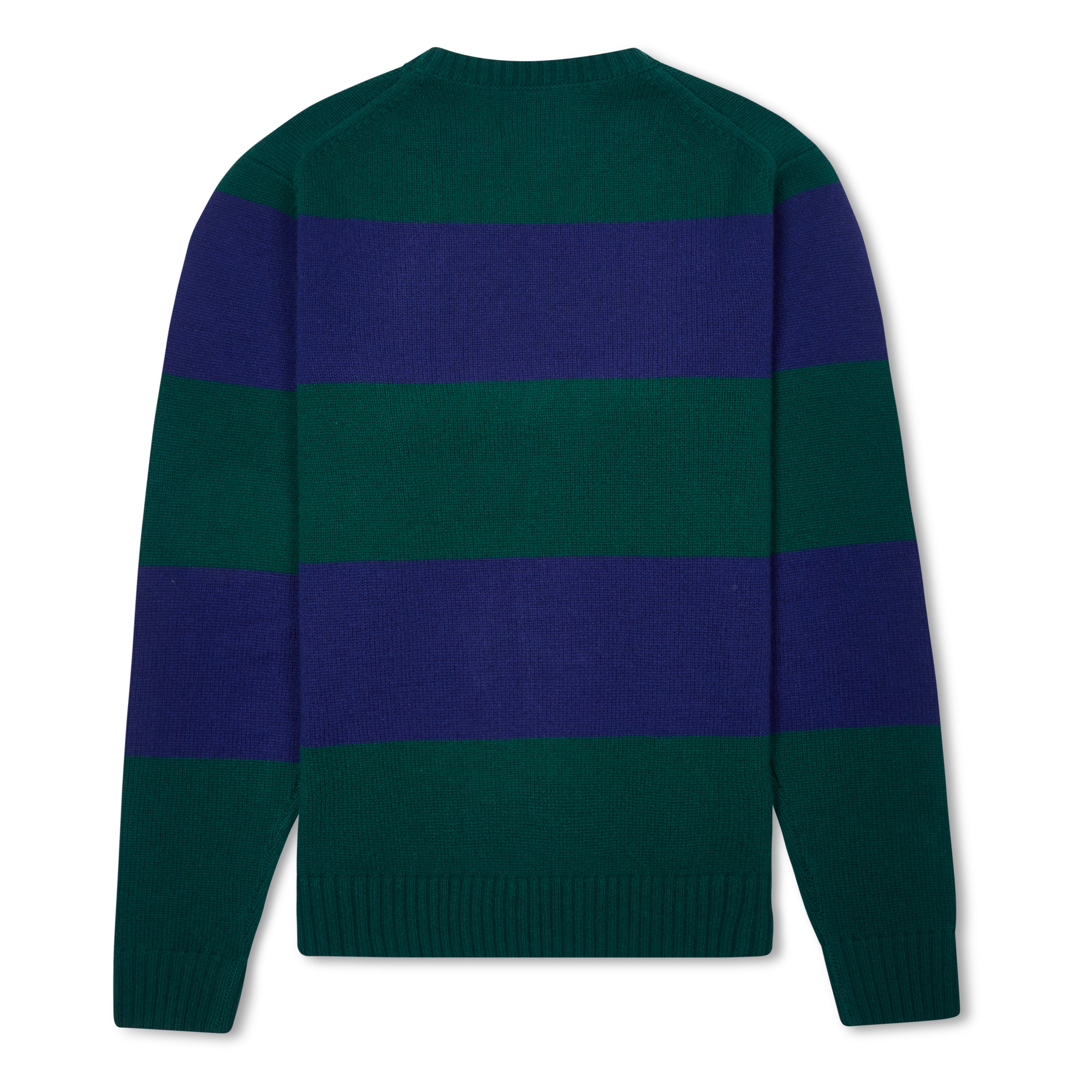 Burrows & Hare Striped Crew Neck Jumper - Green - Burrows and Hare