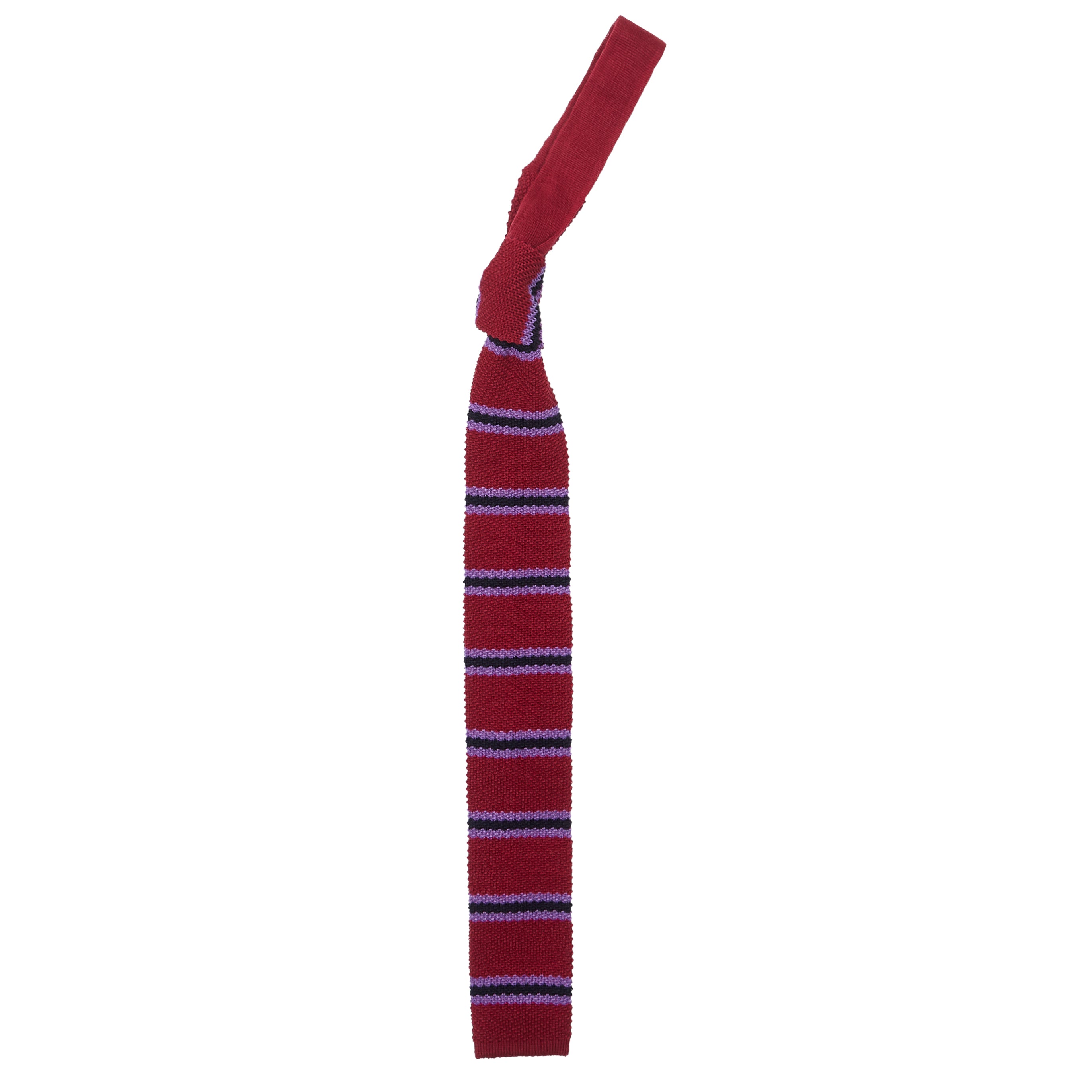 Tie Stripe Red, Purple & Navy