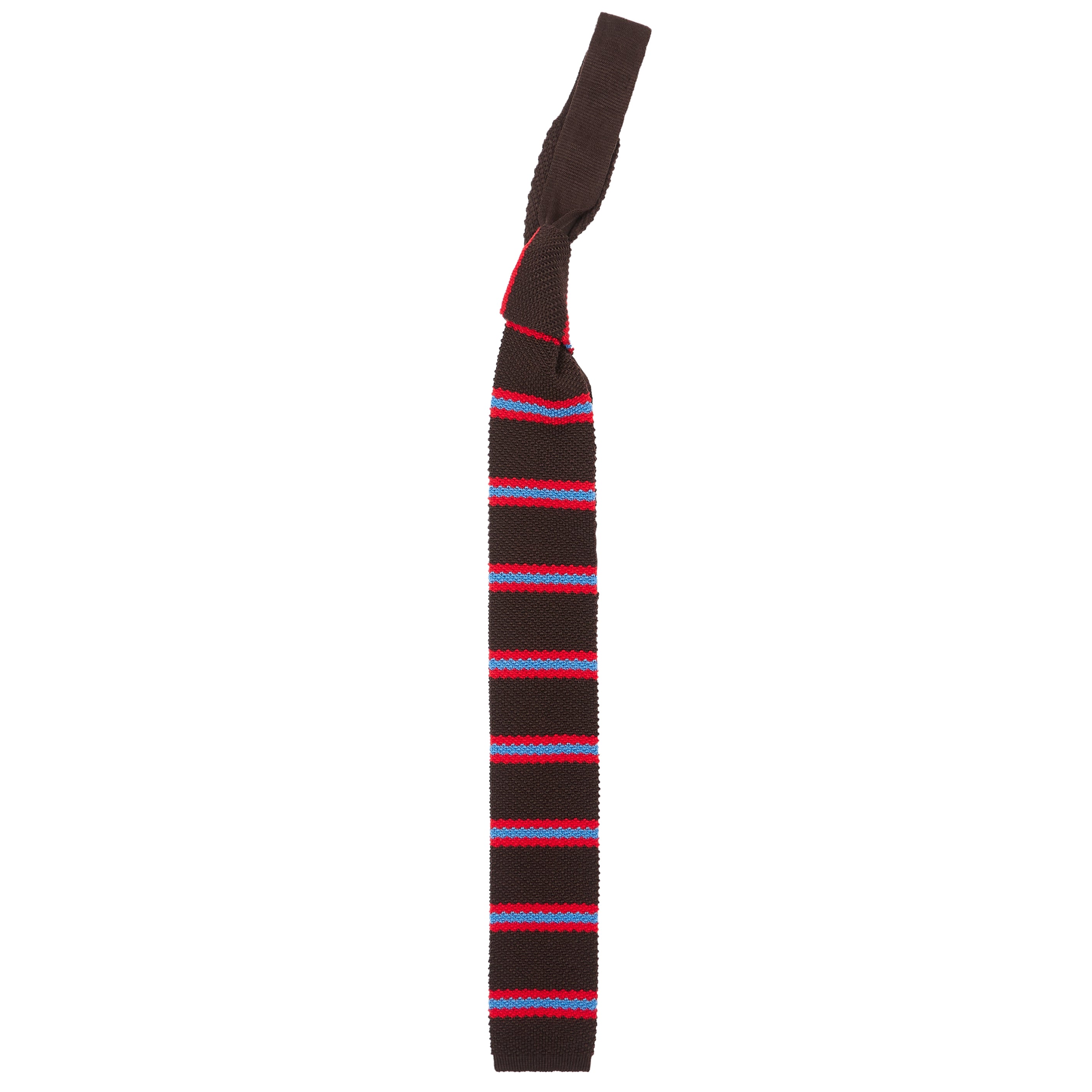 Tie Stripe Brown, Red & Blue