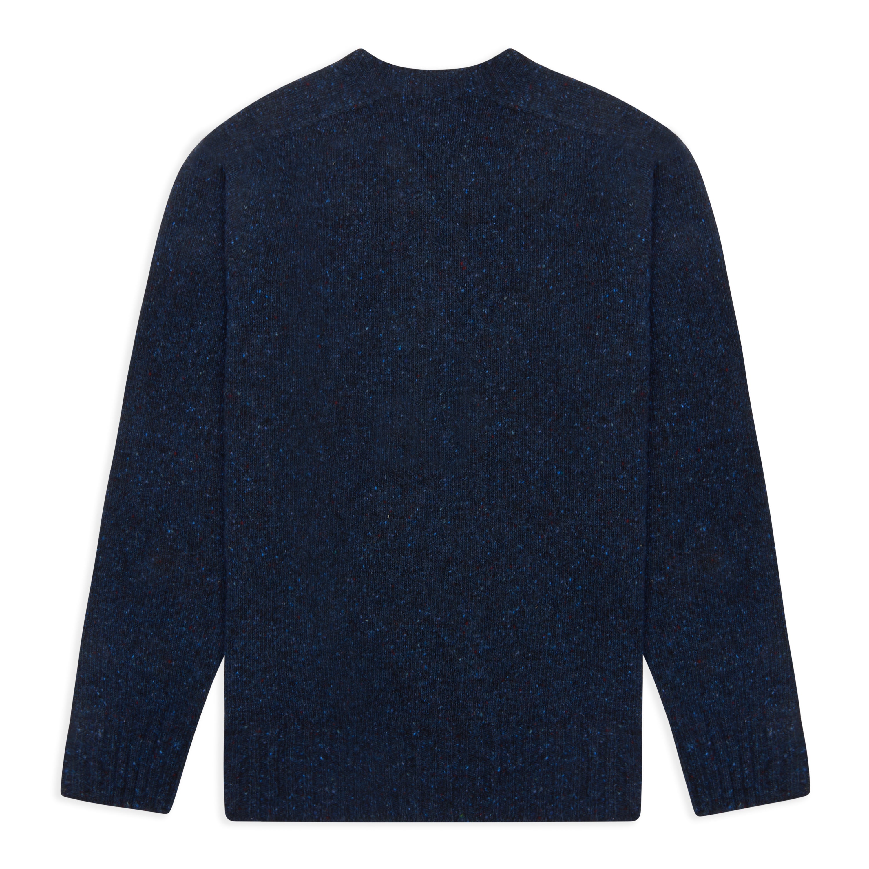 Burrows & Hare Merino Donegal Crew Neck Jumper - Petrol - Burrows and Hare