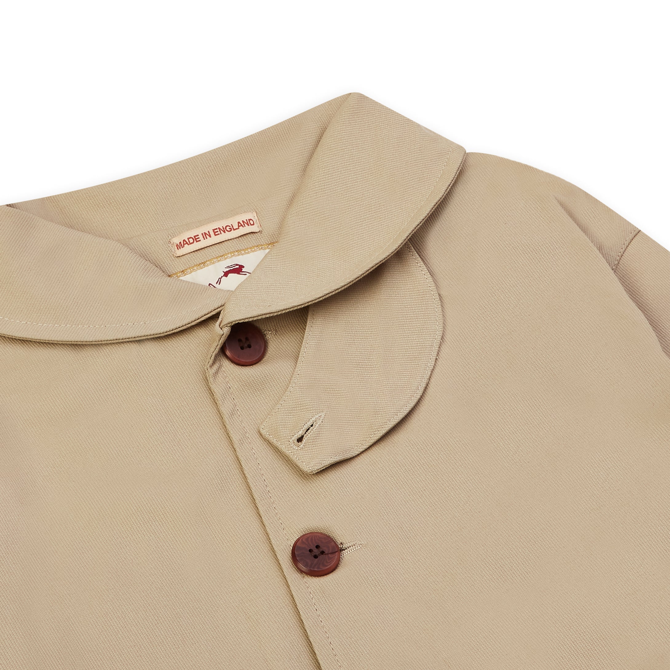 Burrows & Hare Twill Shawl Collar Jacket - Beige - Burrows and Hare