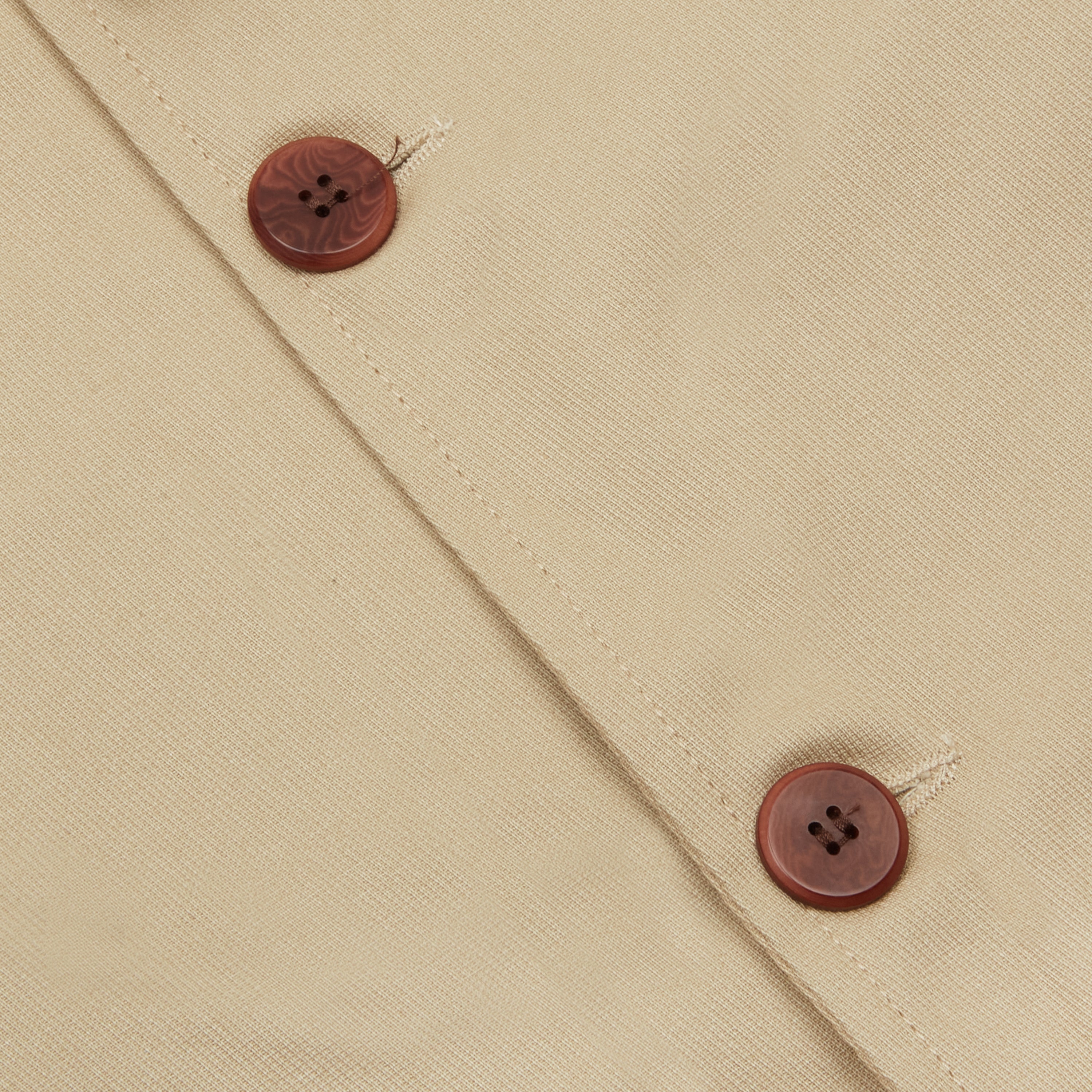 Burrows & Hare Twill Shawl Collar Jacket - Beige - Burrows and Hare