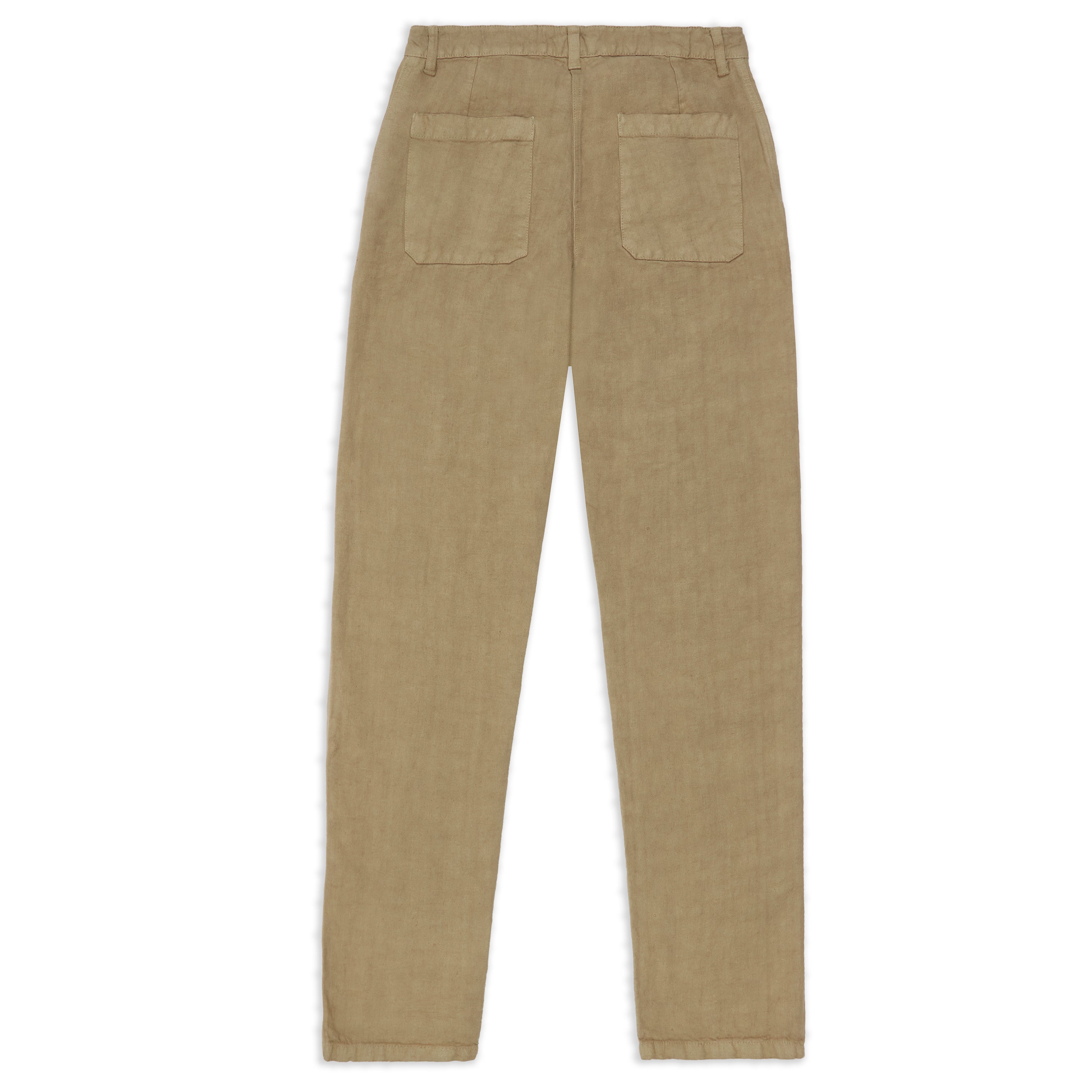 Heavy Linen Weaved Trousers - Wood