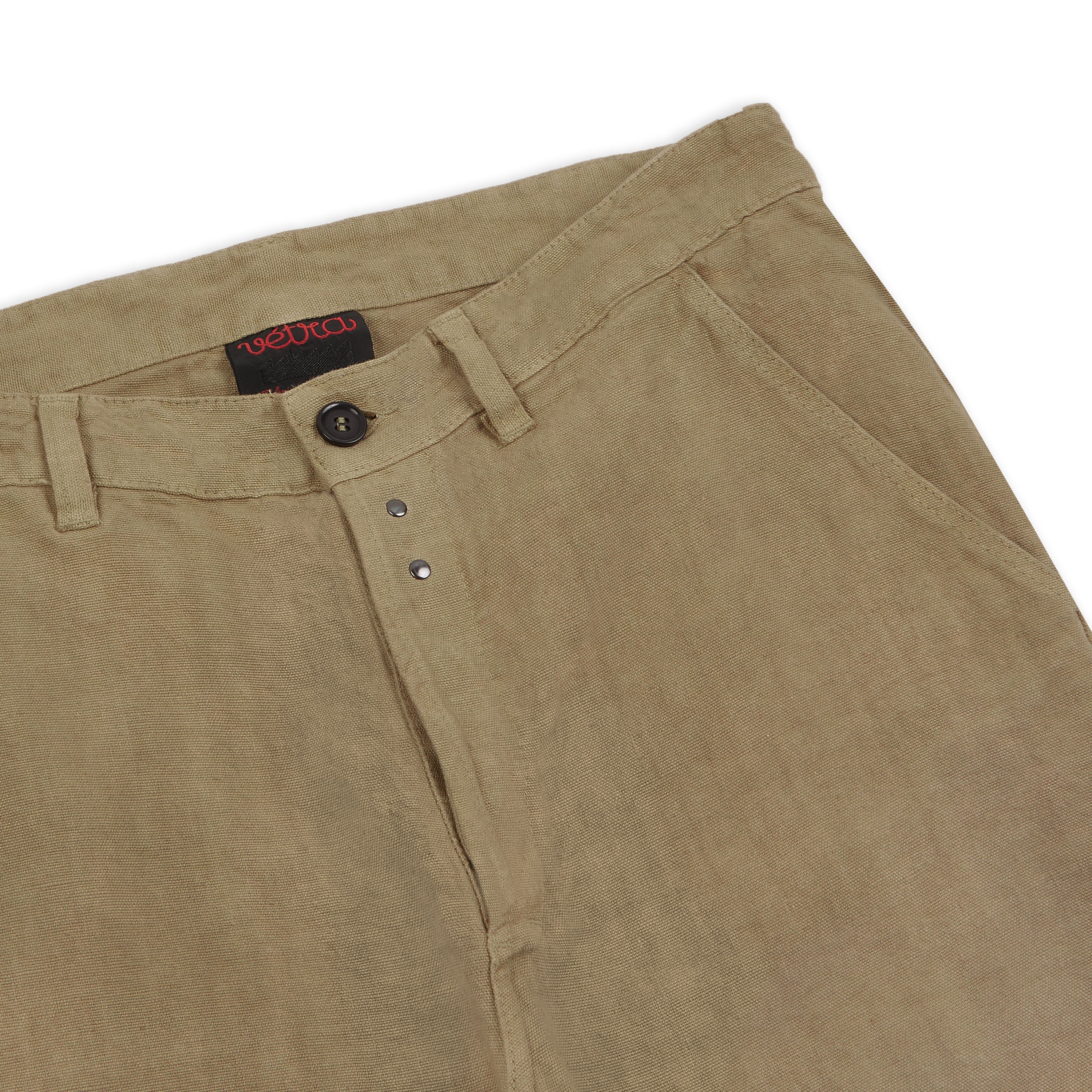 Heavy Linen Weaved Trousers - Wood