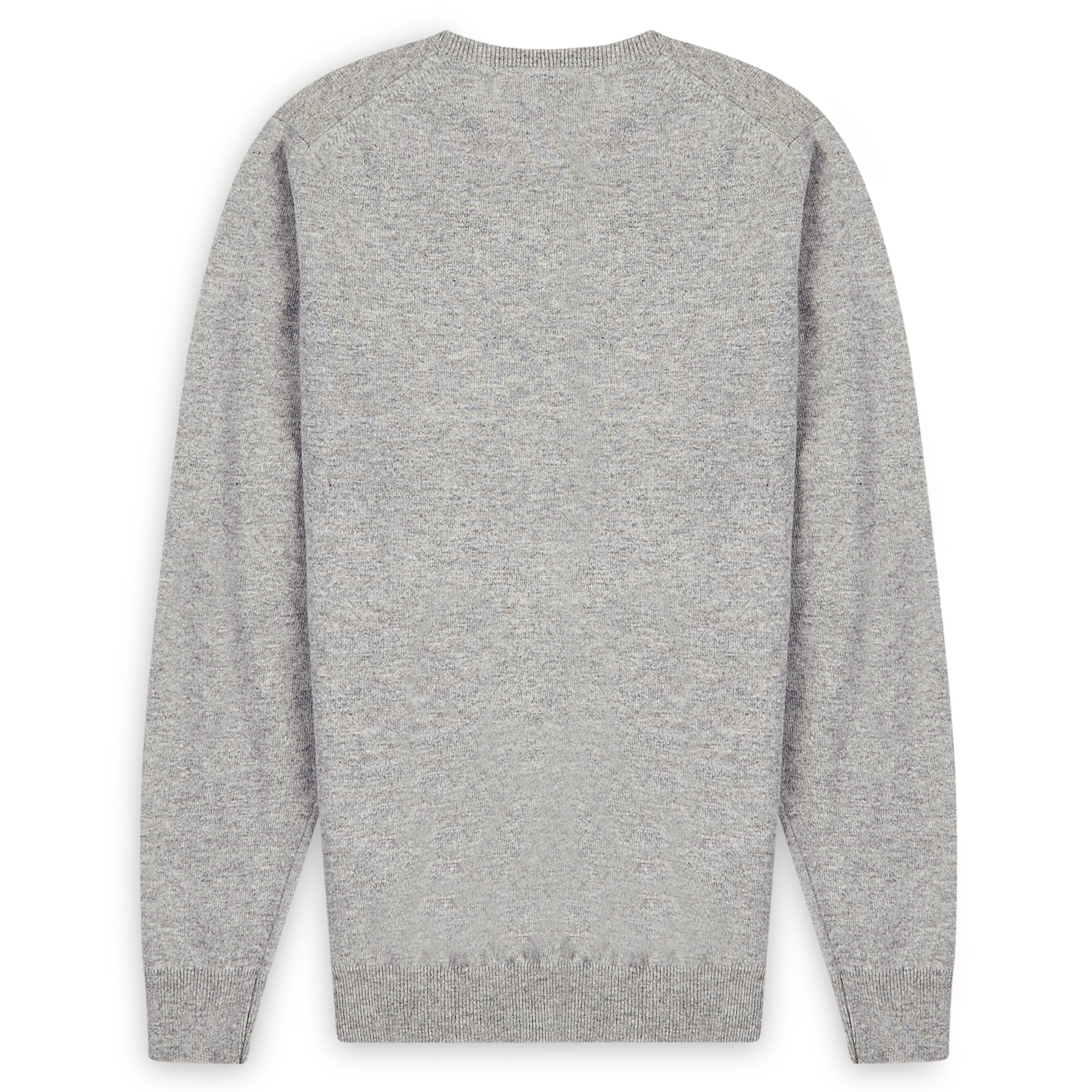 Burrows & Hare Scottish Lambs Wool Crew Neck Jumper - Silver - Burrows and Hare