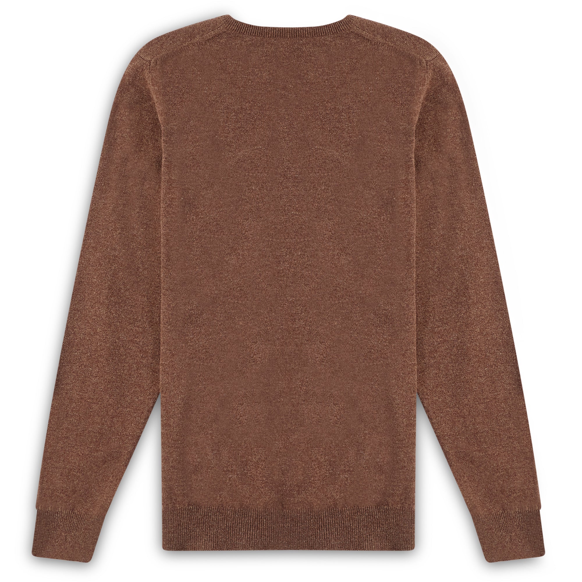 Burrows & Hare Scottish Lambs Wool Crew Neck Jumper - Mocha - Burrows and Hare