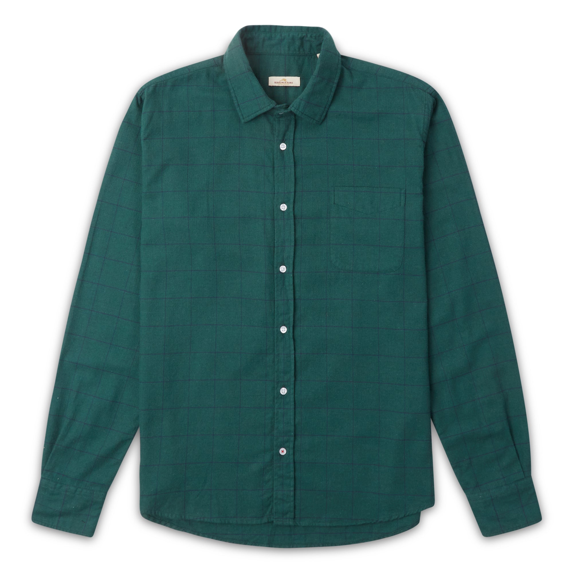 Burrows & Hare Large Check Shirt - Green - Burrows and Hare