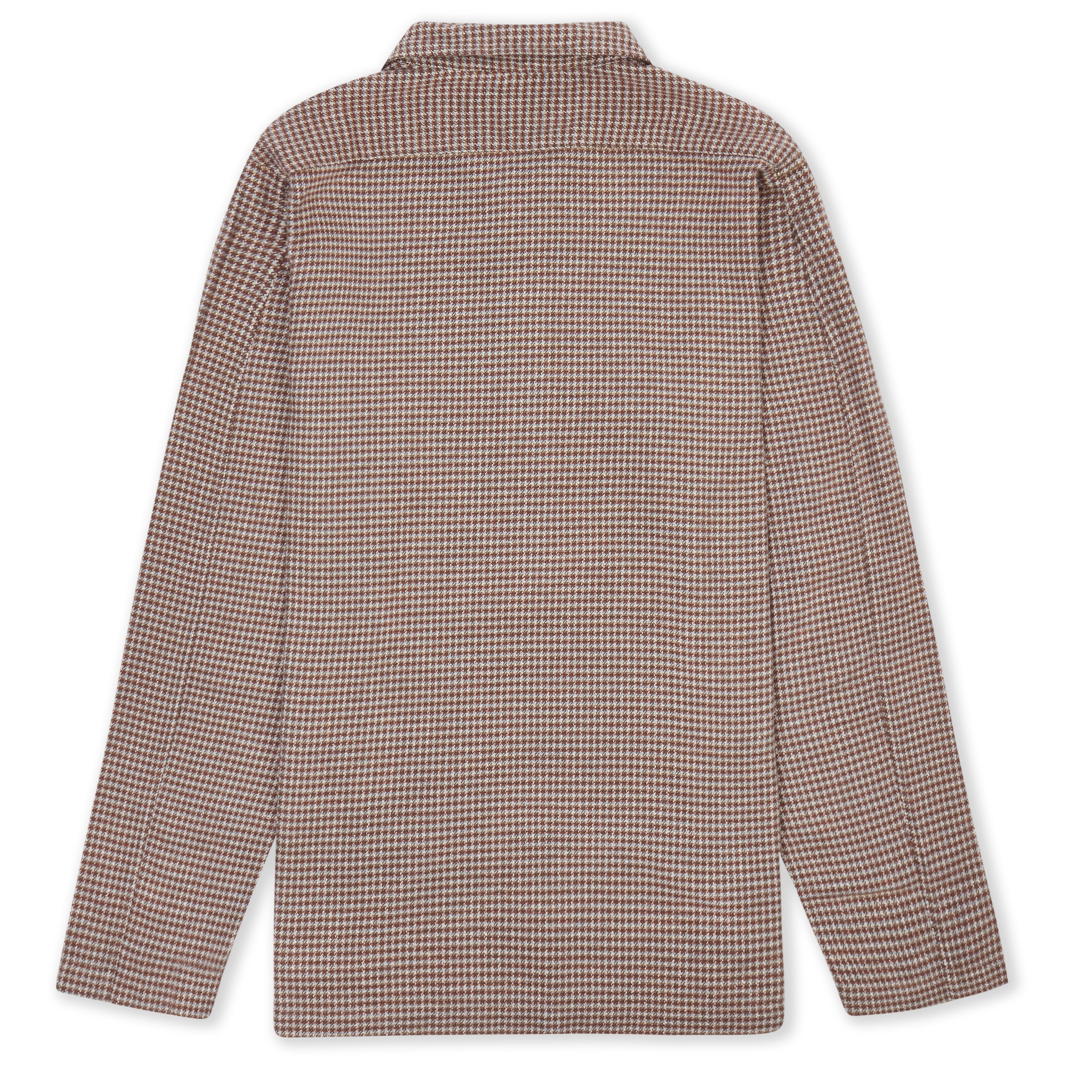 Burrows & Hare Houndstooth Pull Over Shirt - Rust - Burrows and Hare