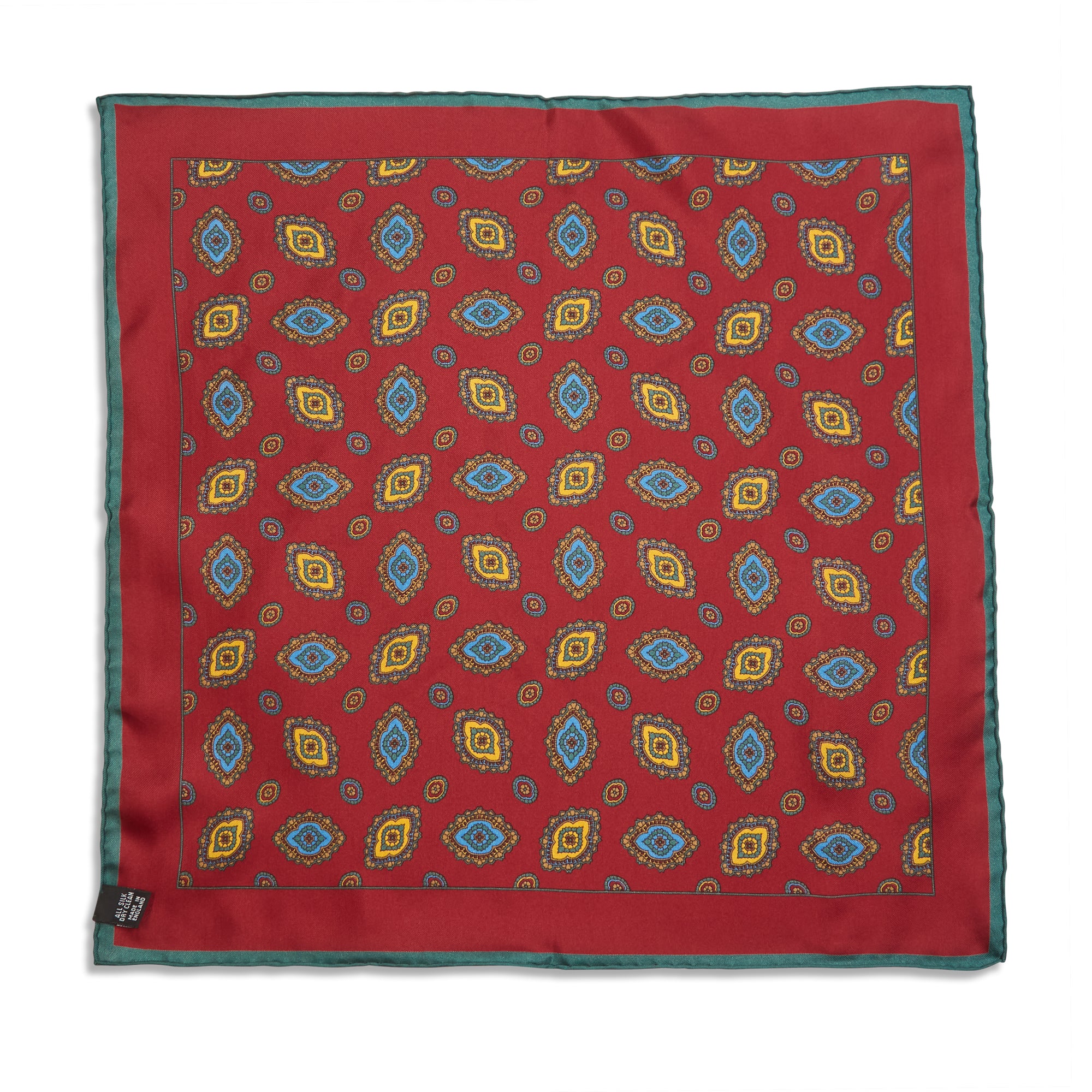 Burrows & Hare Pocket Hanky - Paisley Red - Burrows and Hare