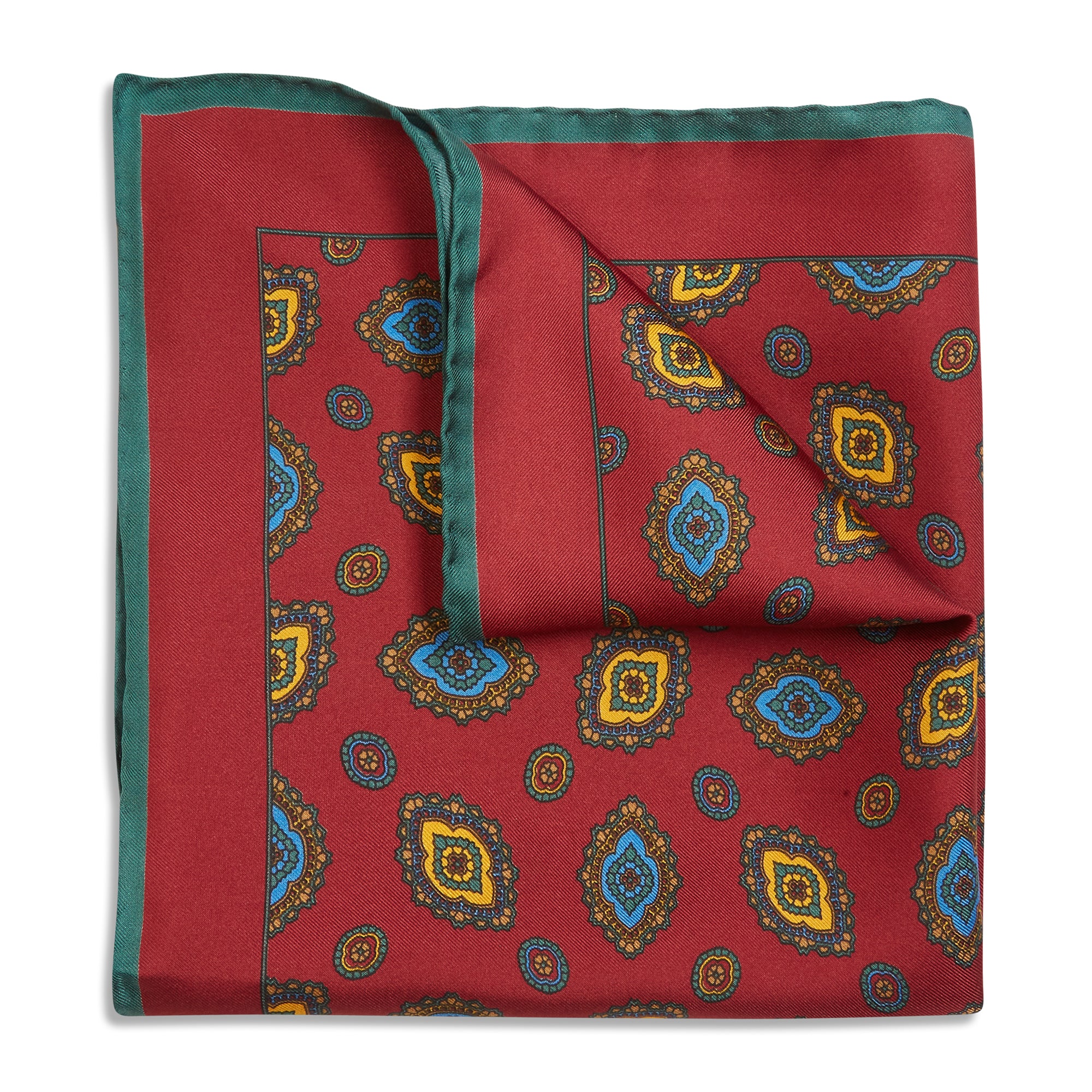 Burrows & Hare Pocket Hanky - Paisley Red - Burrows and Hare