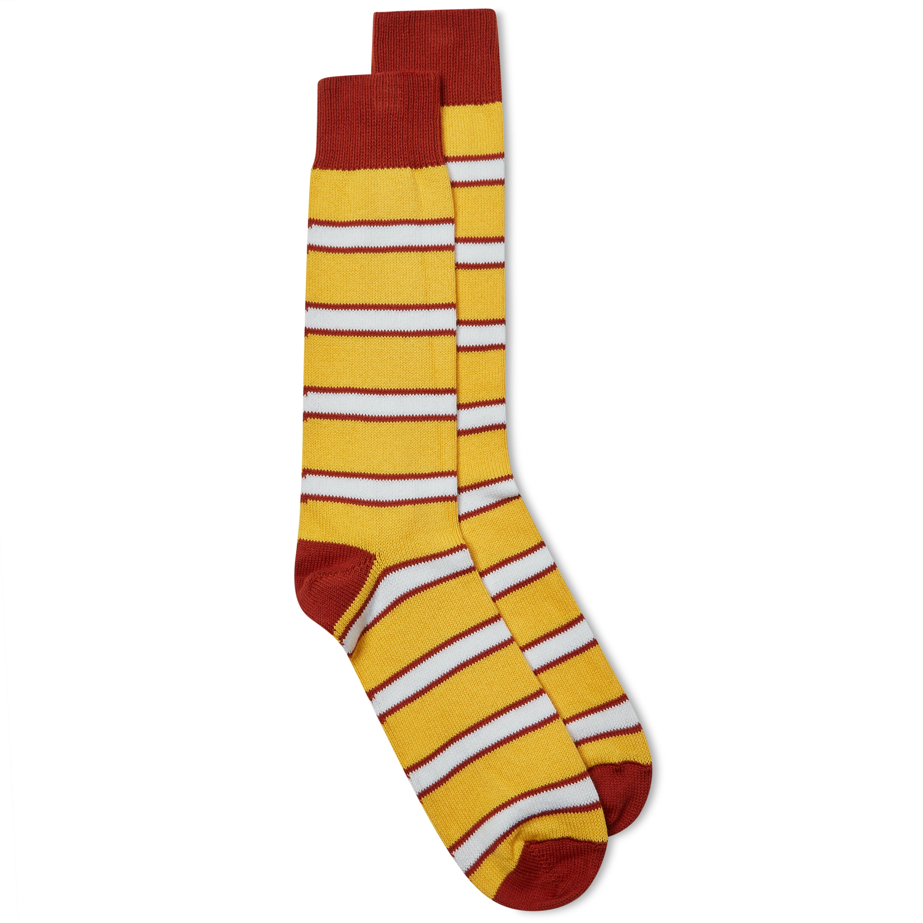 Burrows & Hare Stripe Socks - Gold - Burrows and Hare