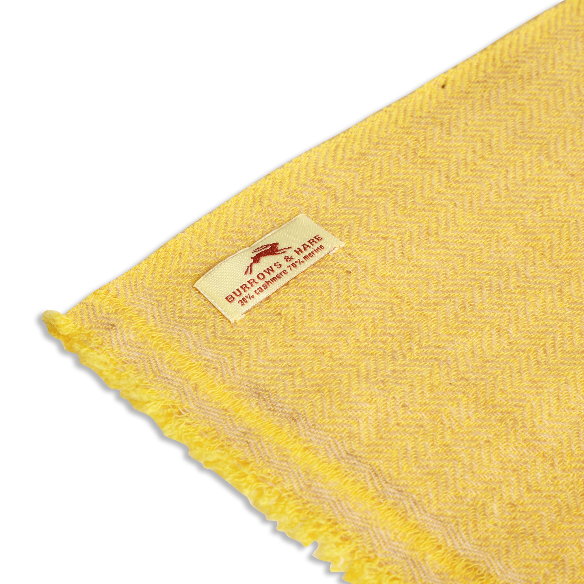  Wool Scarf Herringbone Yellow