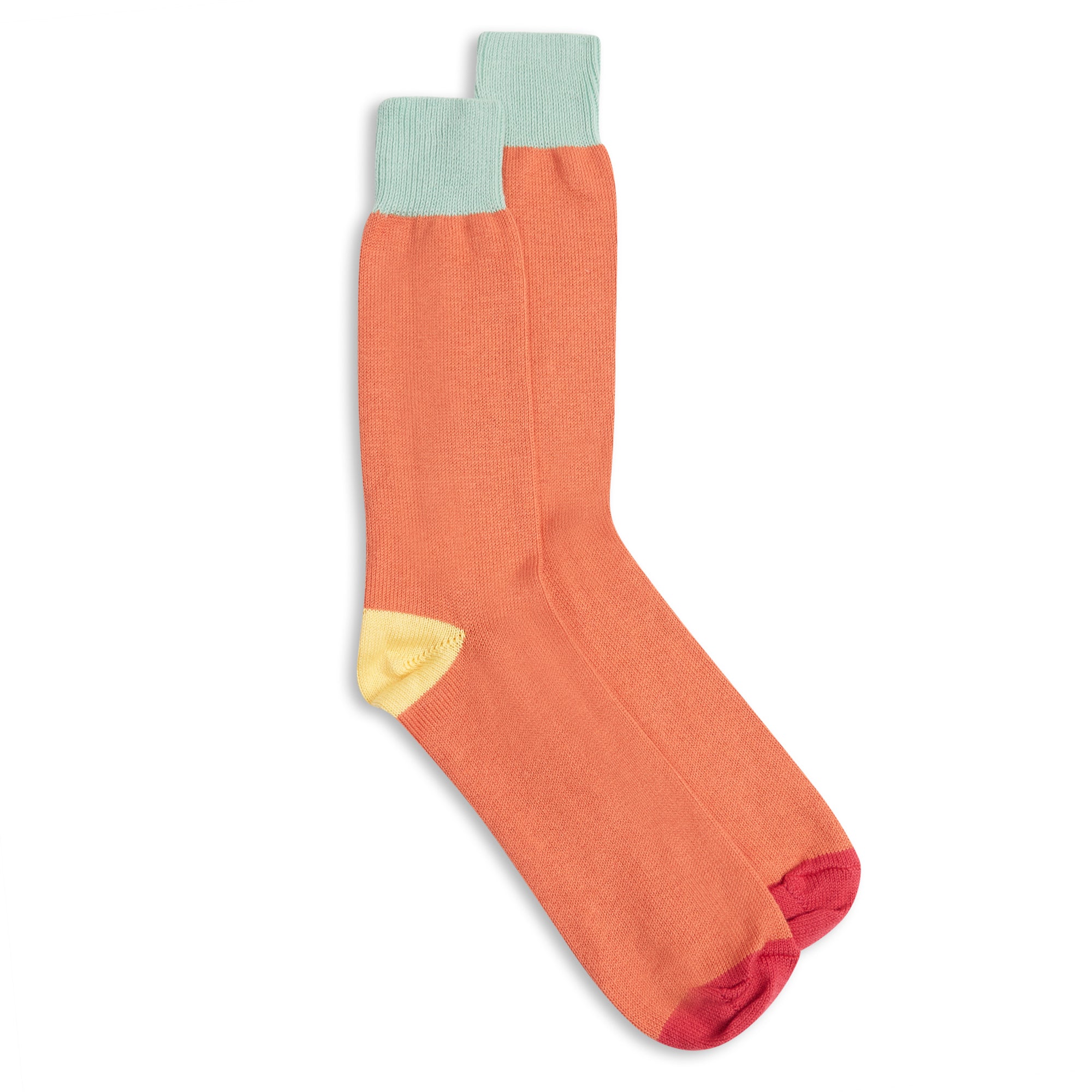 Burrows & Hare Fourway Socks - Orange - Burrows and Hare