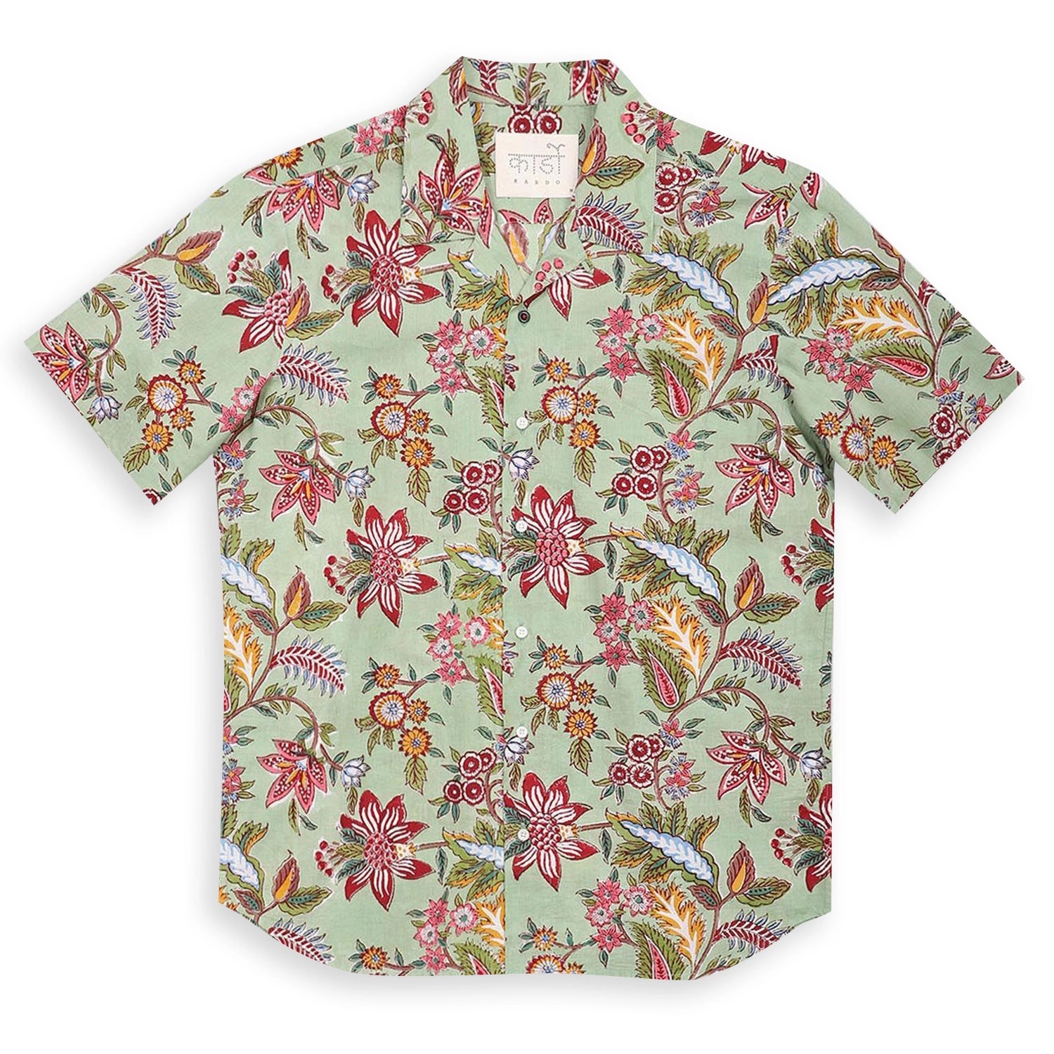 Lamar Shirt - Block Print Mint