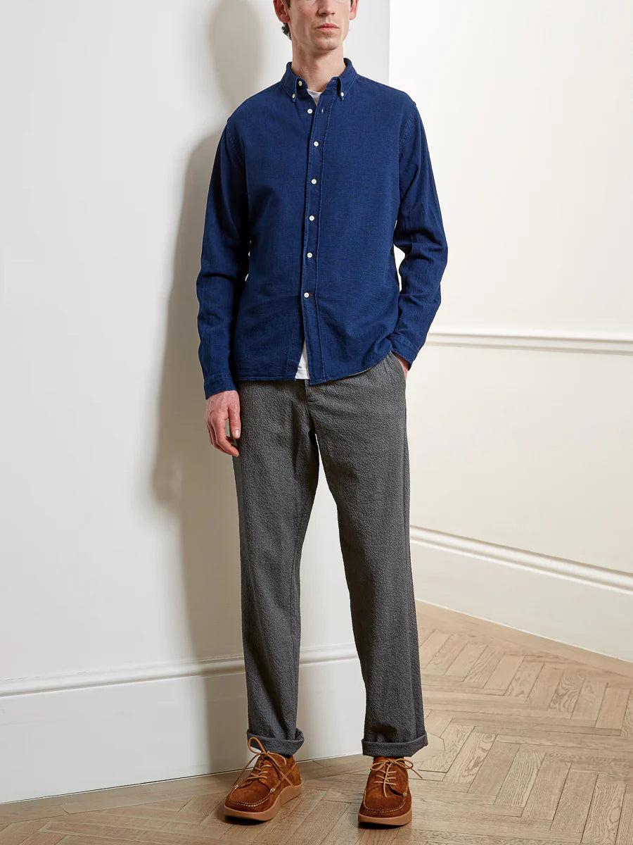 Oliver Spencer Brook Shirt - Kildale Indigo Rinse