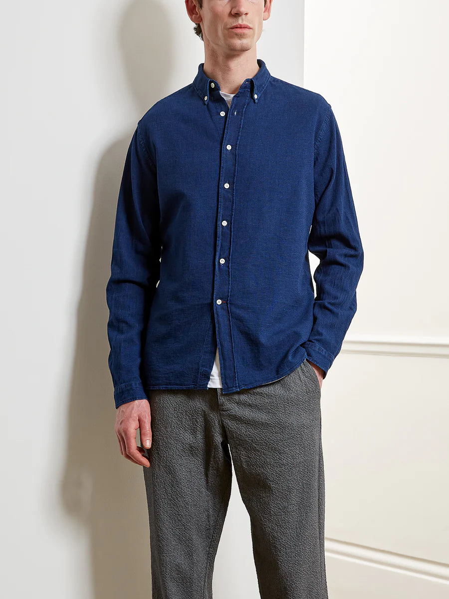 Oliver Spencer Brook Shirt - Kildale Indigo Rinse