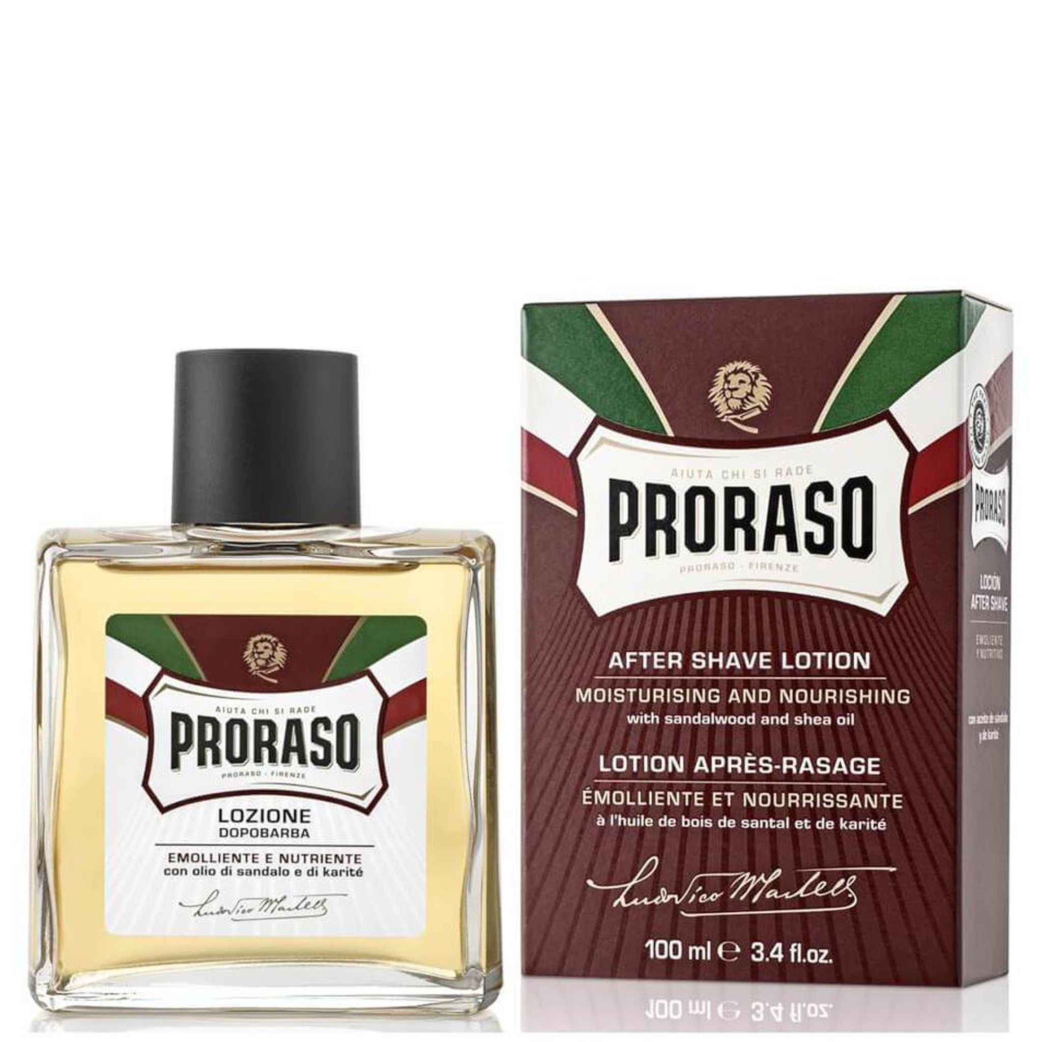 Proraso Aftershave Lotion - Sandalwood - Burrows and Hare