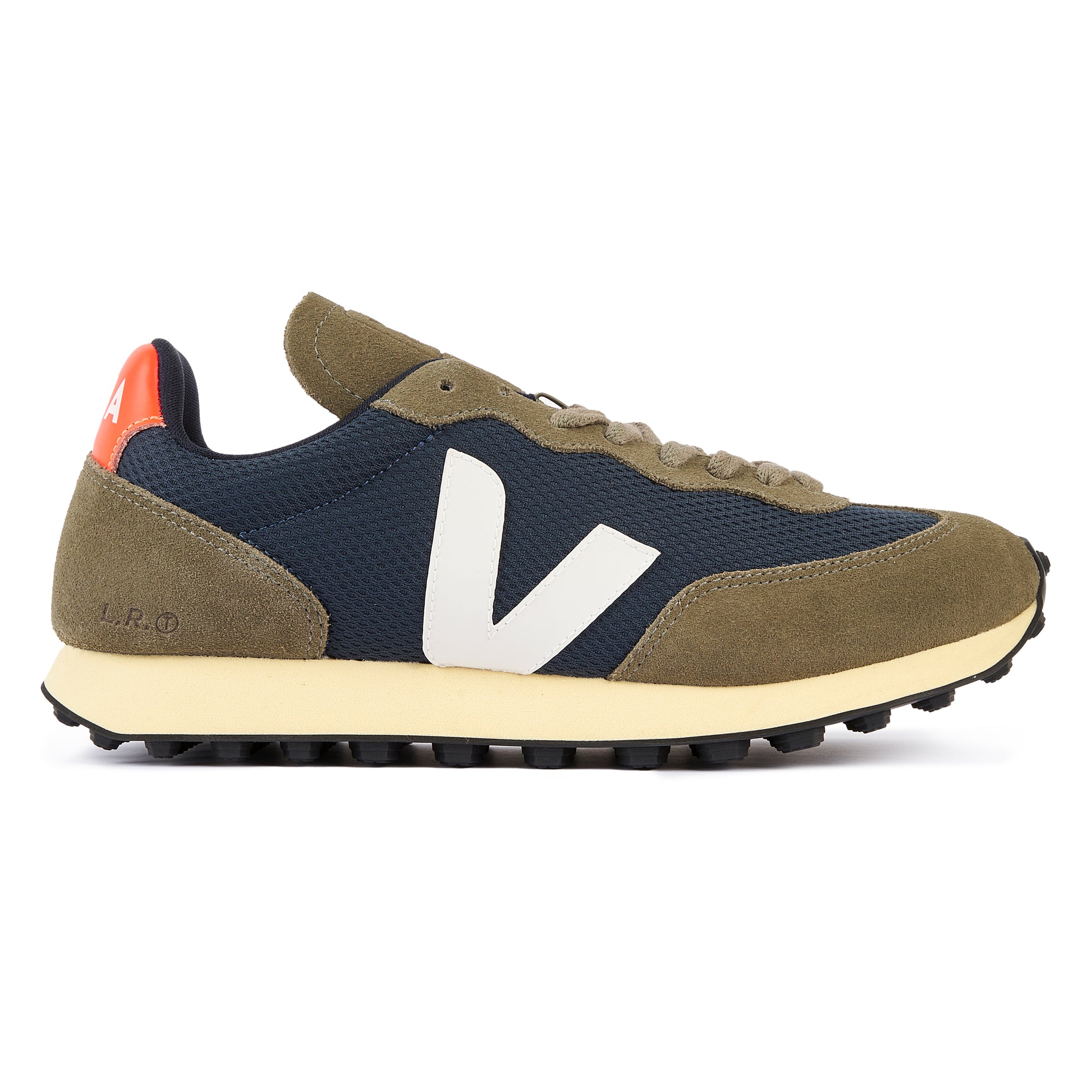 Veja Rio Branco Alveomesh Trainer -  Nautico / White / Orange - Burrows and Hare