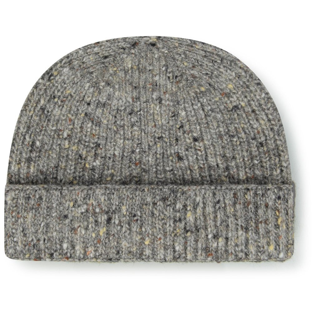 Burrows & Hare English Made Irish Donegal Merino Wool Grey Beanie Hat - Burrows and Hare