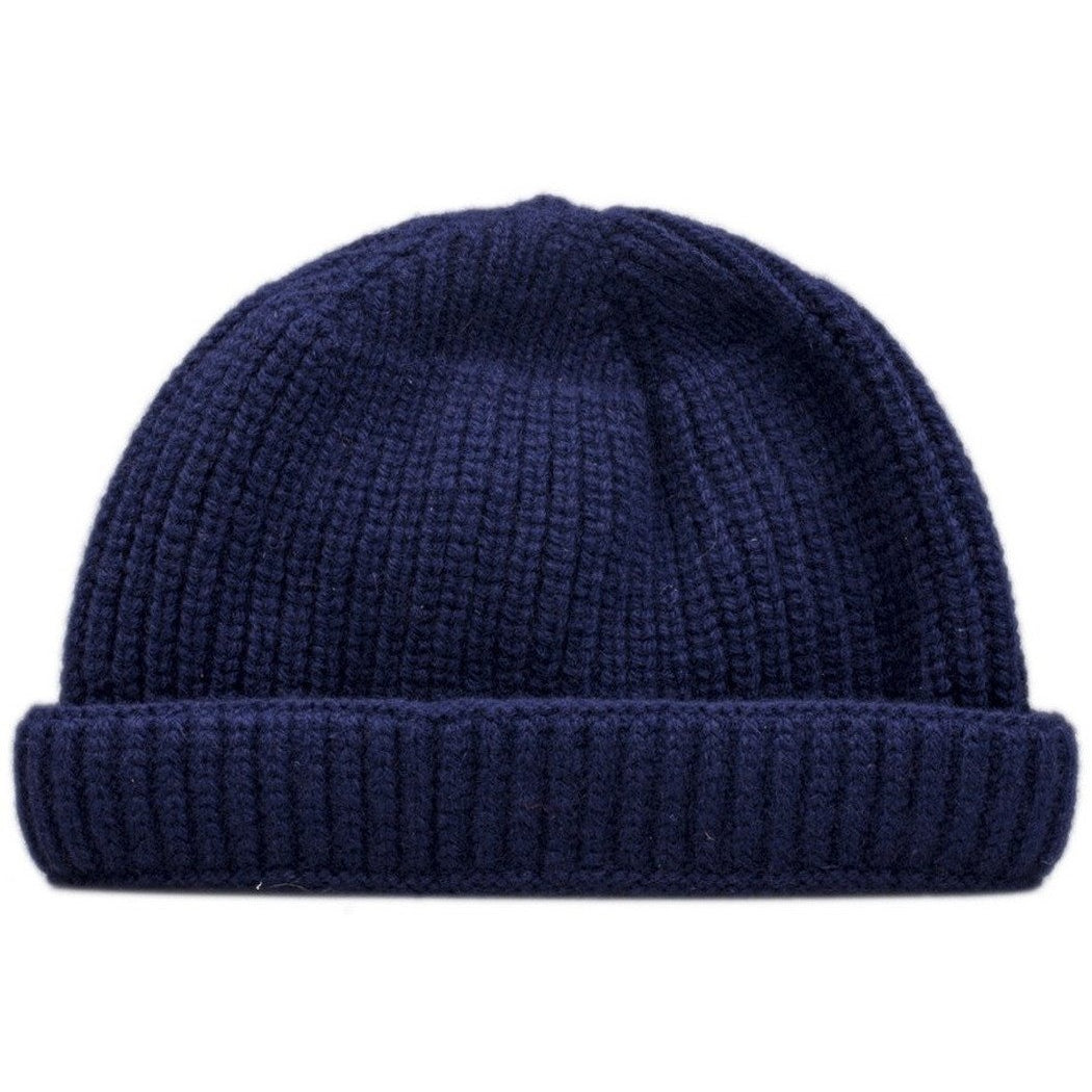 Burrows & Hare Lambswool Beanie Hat - Navy - Burrows and Hare