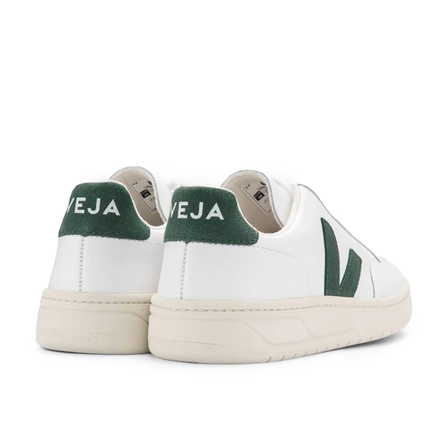 Veja V-12 Leather Trainer - Extra White/Cyprus