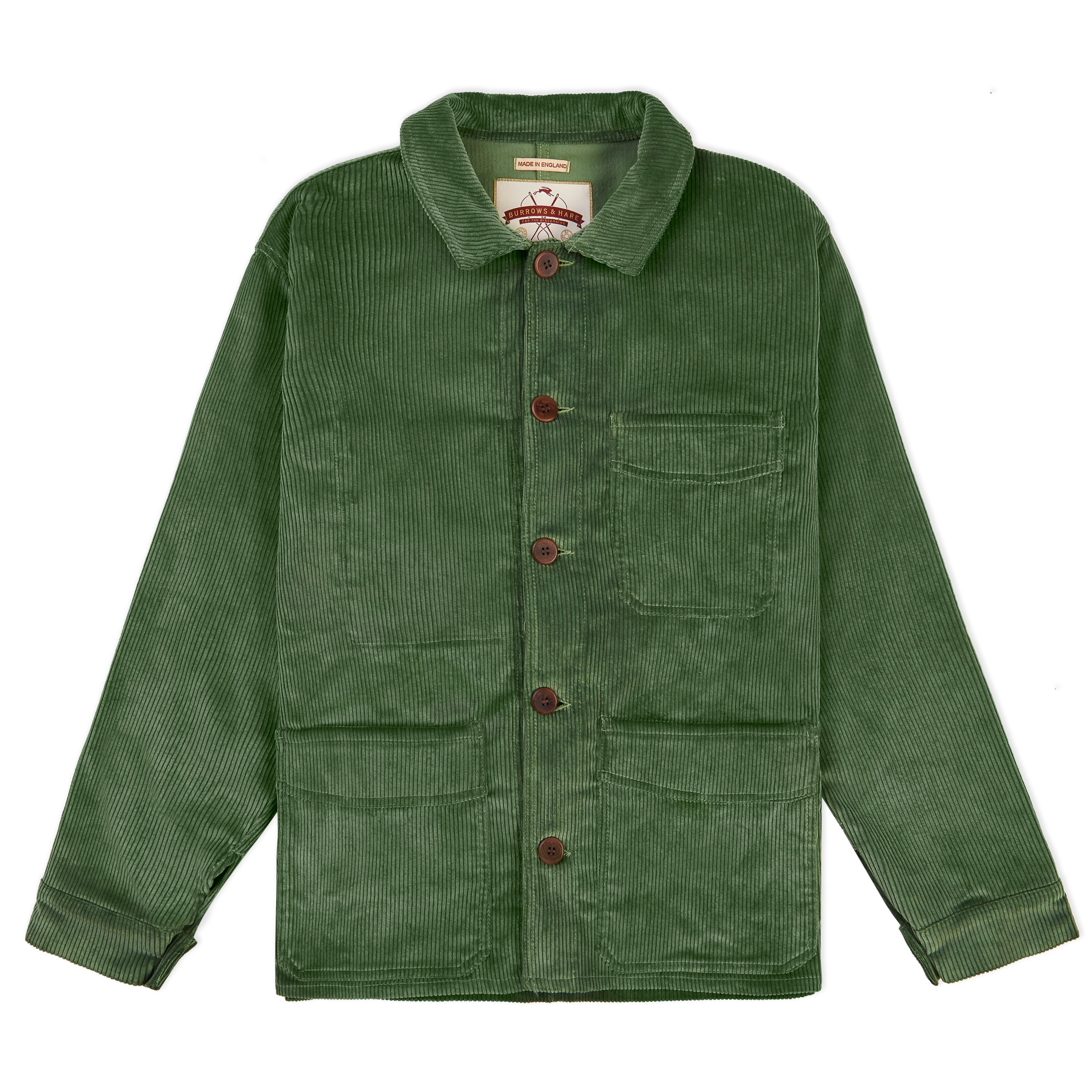 Burrows & Hare Cord Workwear Jacket - Mint - Burrows and Hare