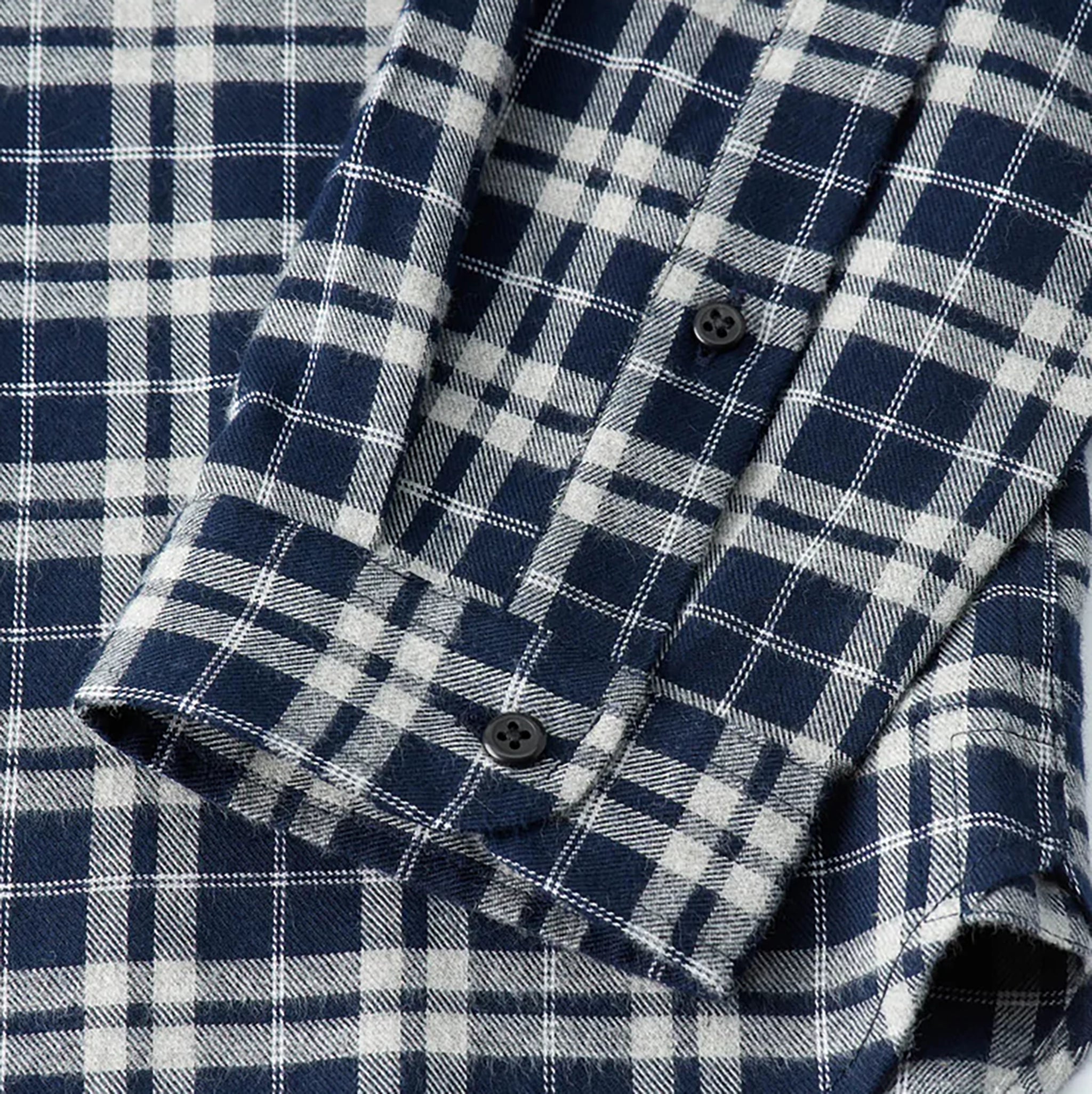 Oliver Spencer Clerkenwell Tab Shirt - Solway Navy - Burrows and Hare