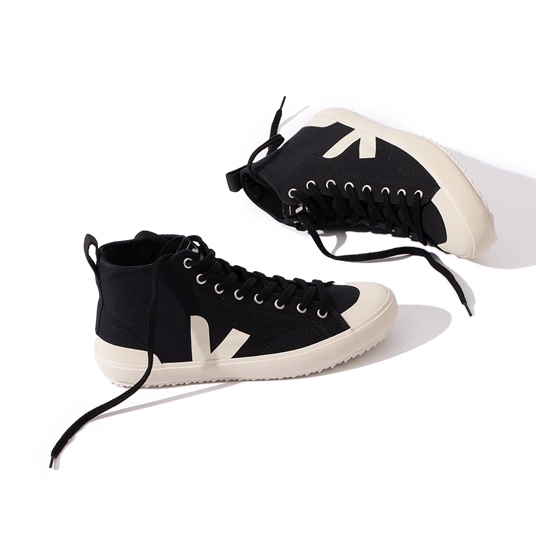 Veja Nova High Top Canvas Trainer -  Black Pierre - Burrows and Hare