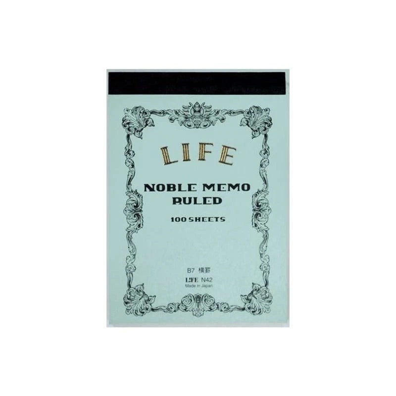 Life Japan Japanese Noble Memo Book B7 - Ruled - Burrows and Hare