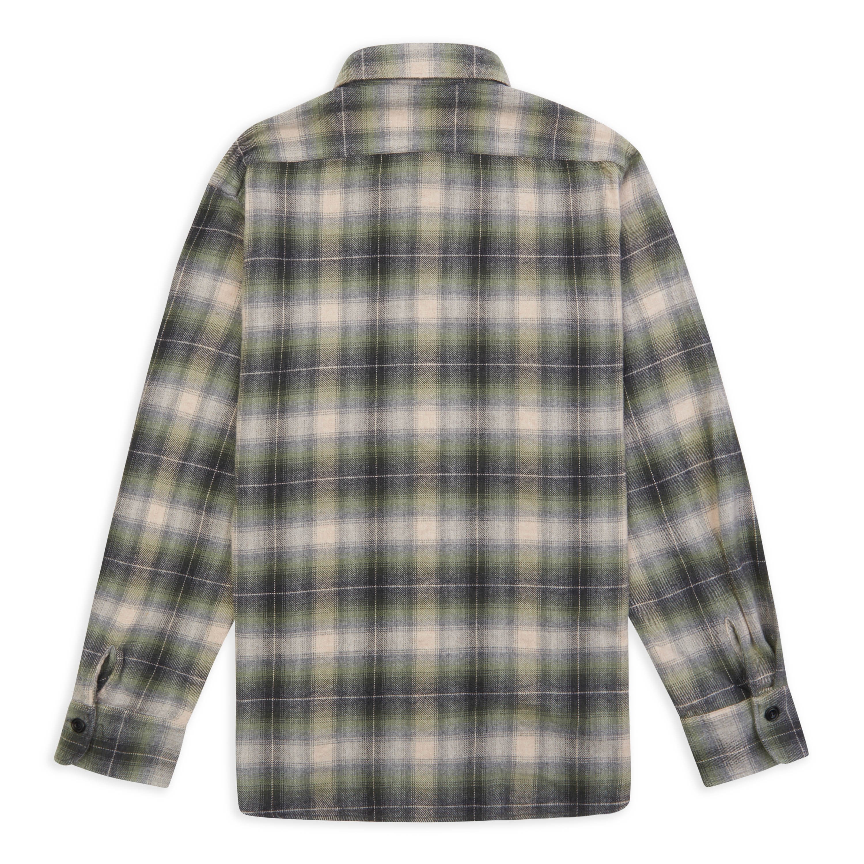 Hartford Percey Shirt - Grey & Green Check - Burrows and Hare