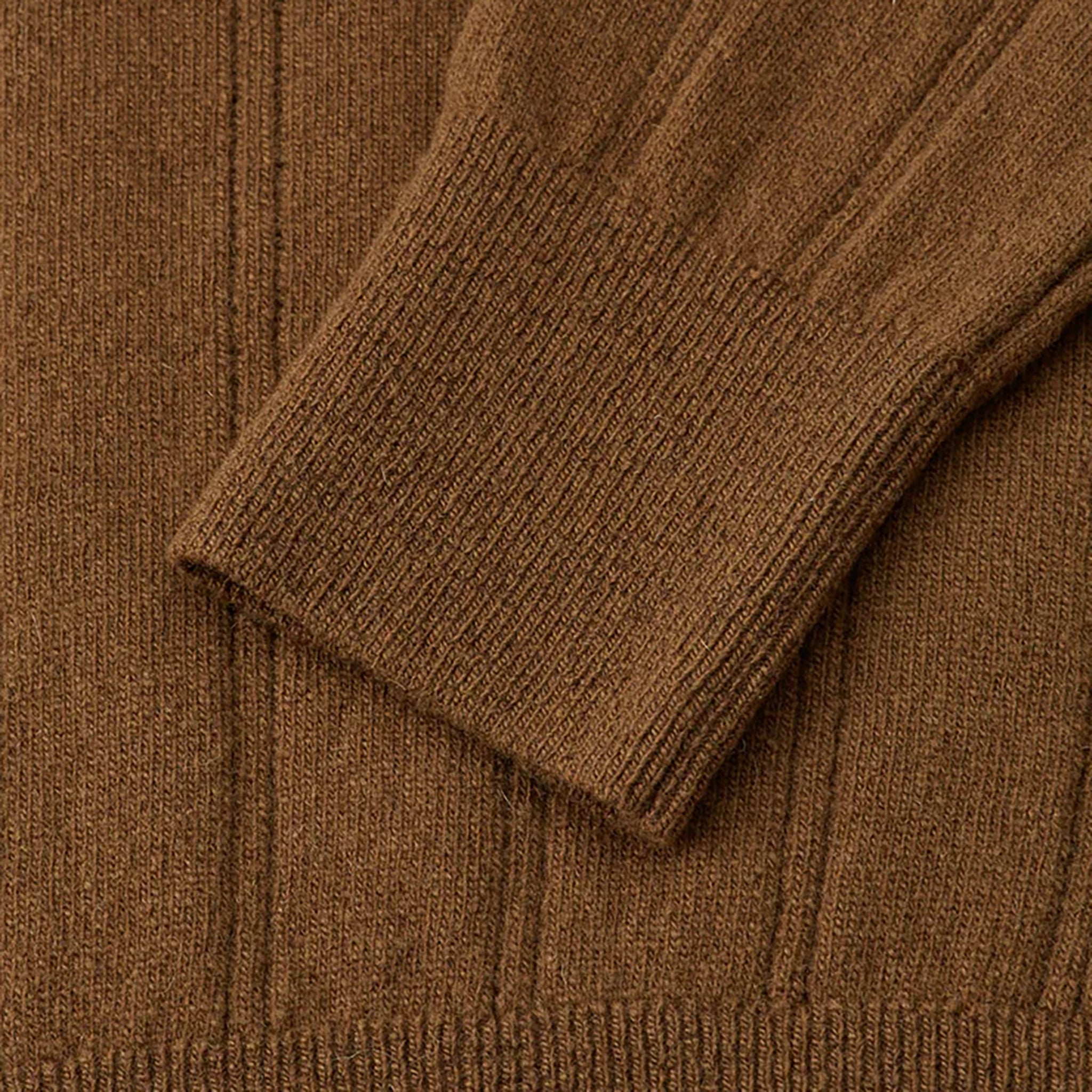 Oliver Spencer Pablo Knitted Polo Shirt - Oslo Brown - Burrows and Hare