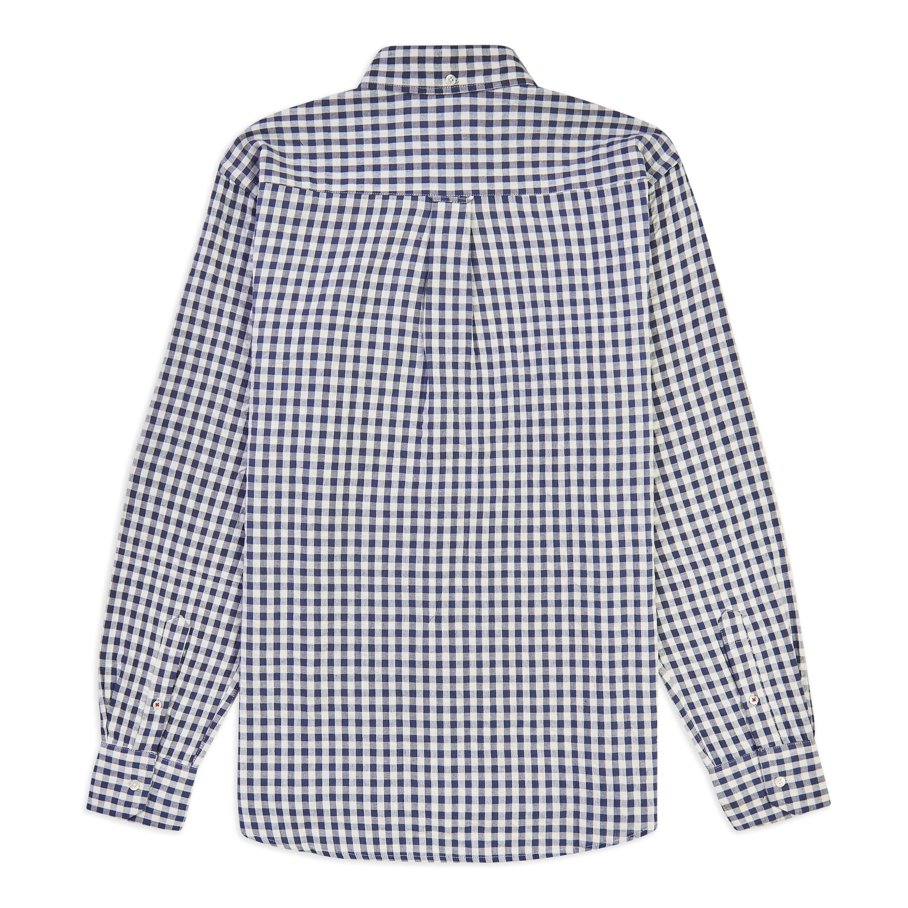 Burrows & Hare Gingham Button Down Shirt - Blue - Burrows and Hare