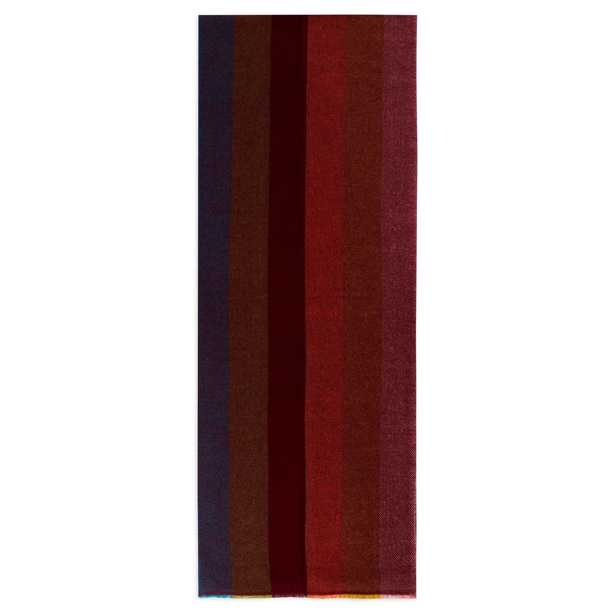 Burrows & Hare Cashmere & Merino Wool Scarf - Multi Stripe - Burrows and Hare