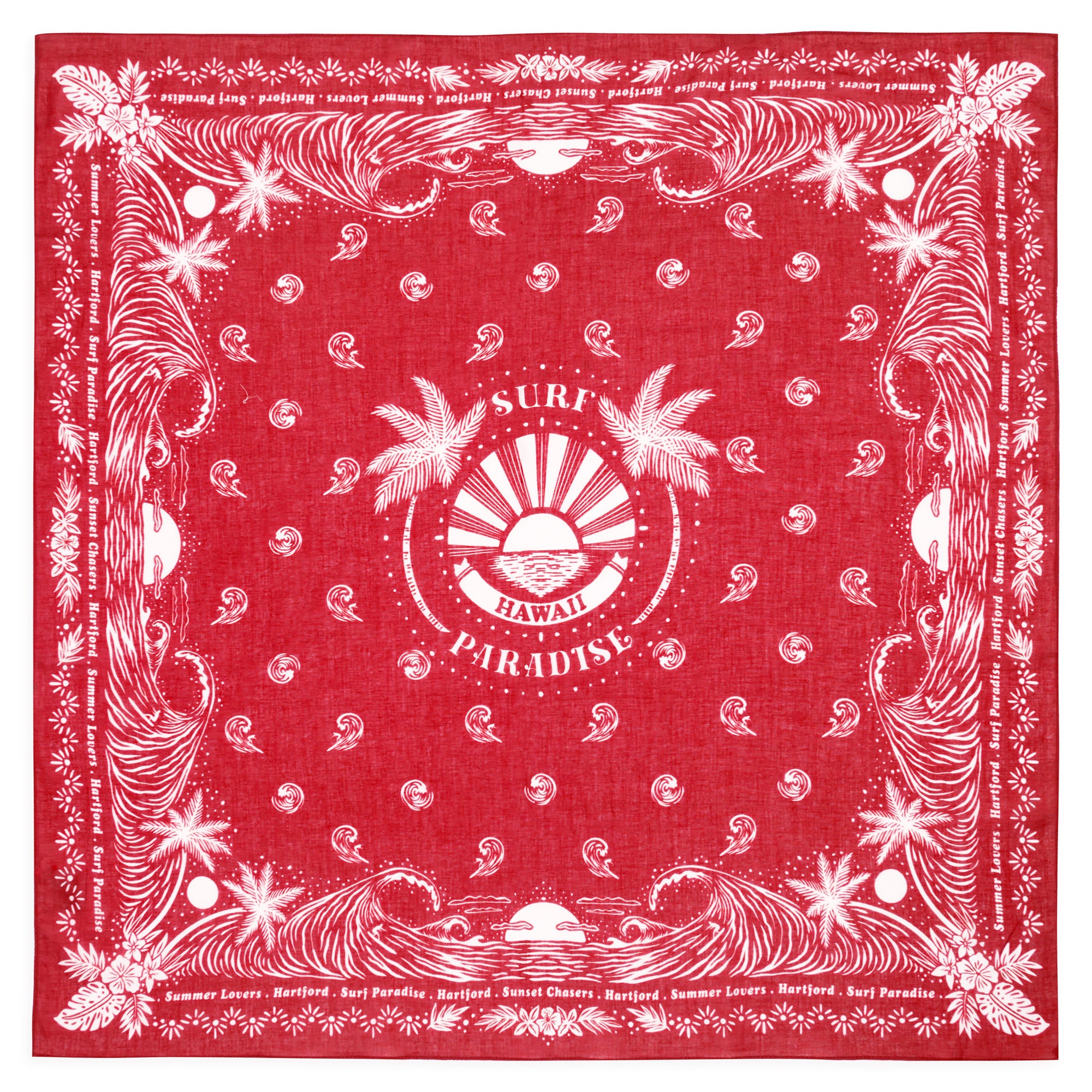 Hartford Scarf - Bandana Red - Burrows and Hare