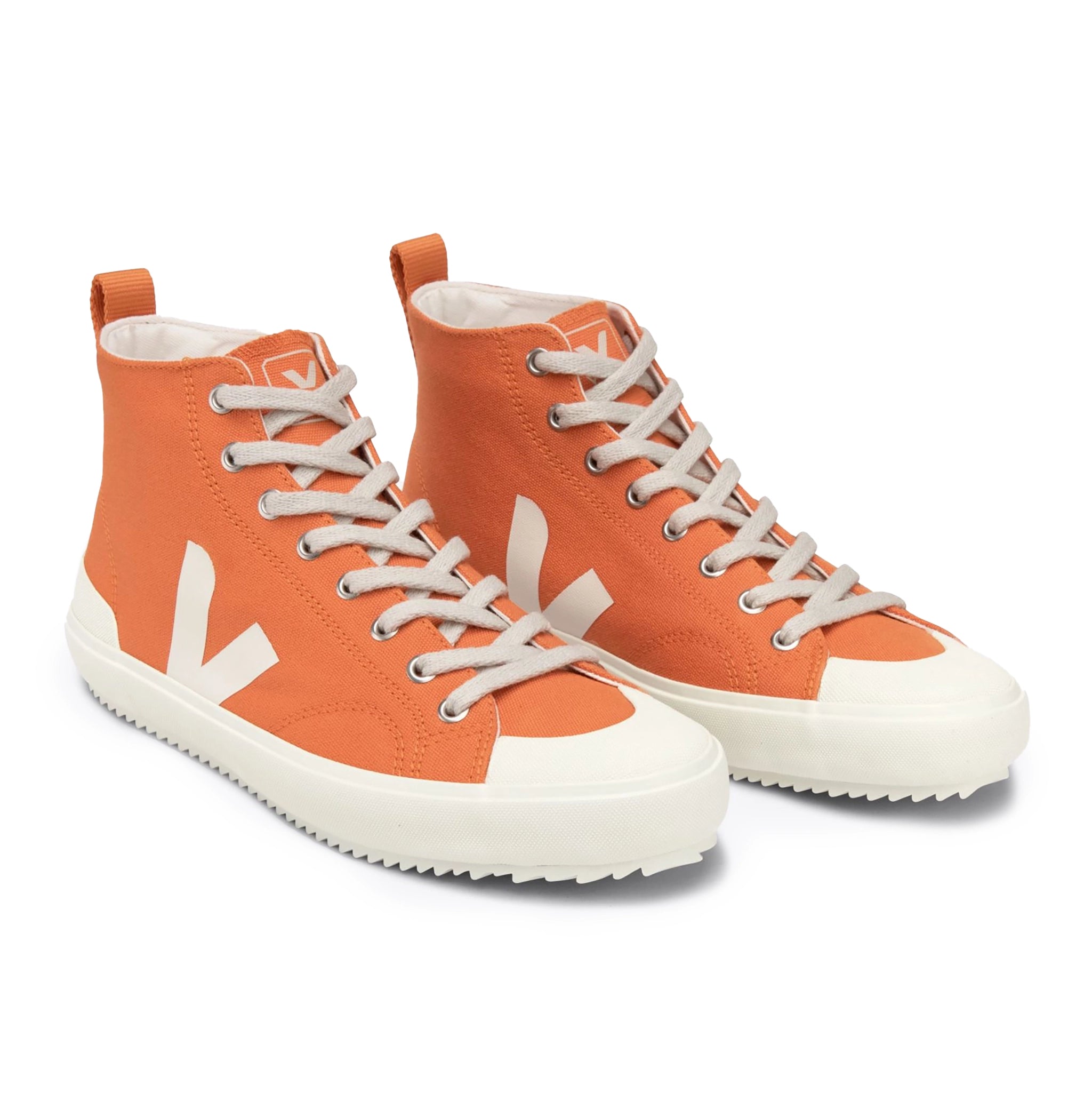 Veja Nova High Top Canvas Trainer - Pumpkin Pierre - Burrows and Hare